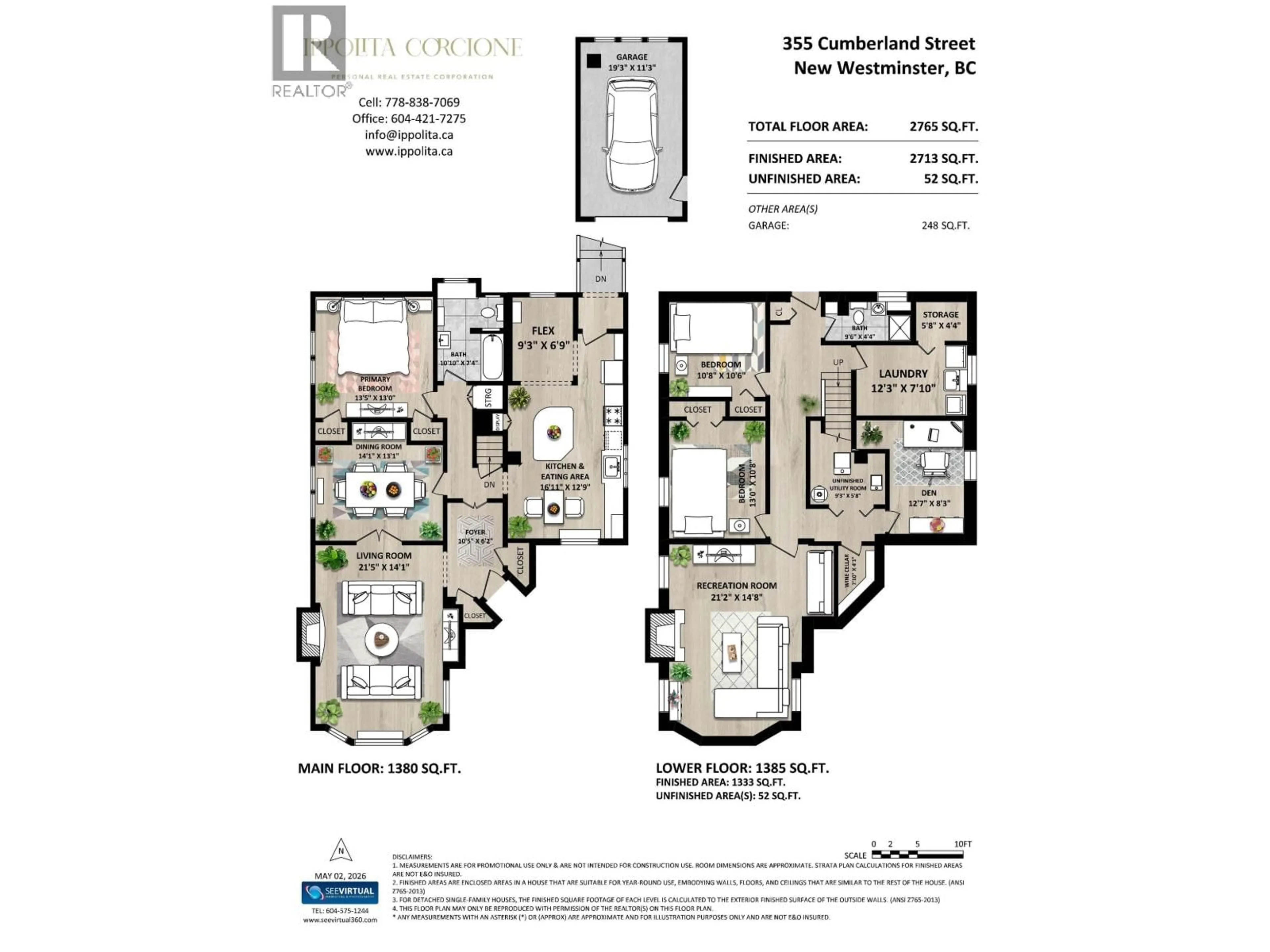 Floor plan for 355 CUMBERLAND STREET, New Westminster British Columbia V3L3G4
