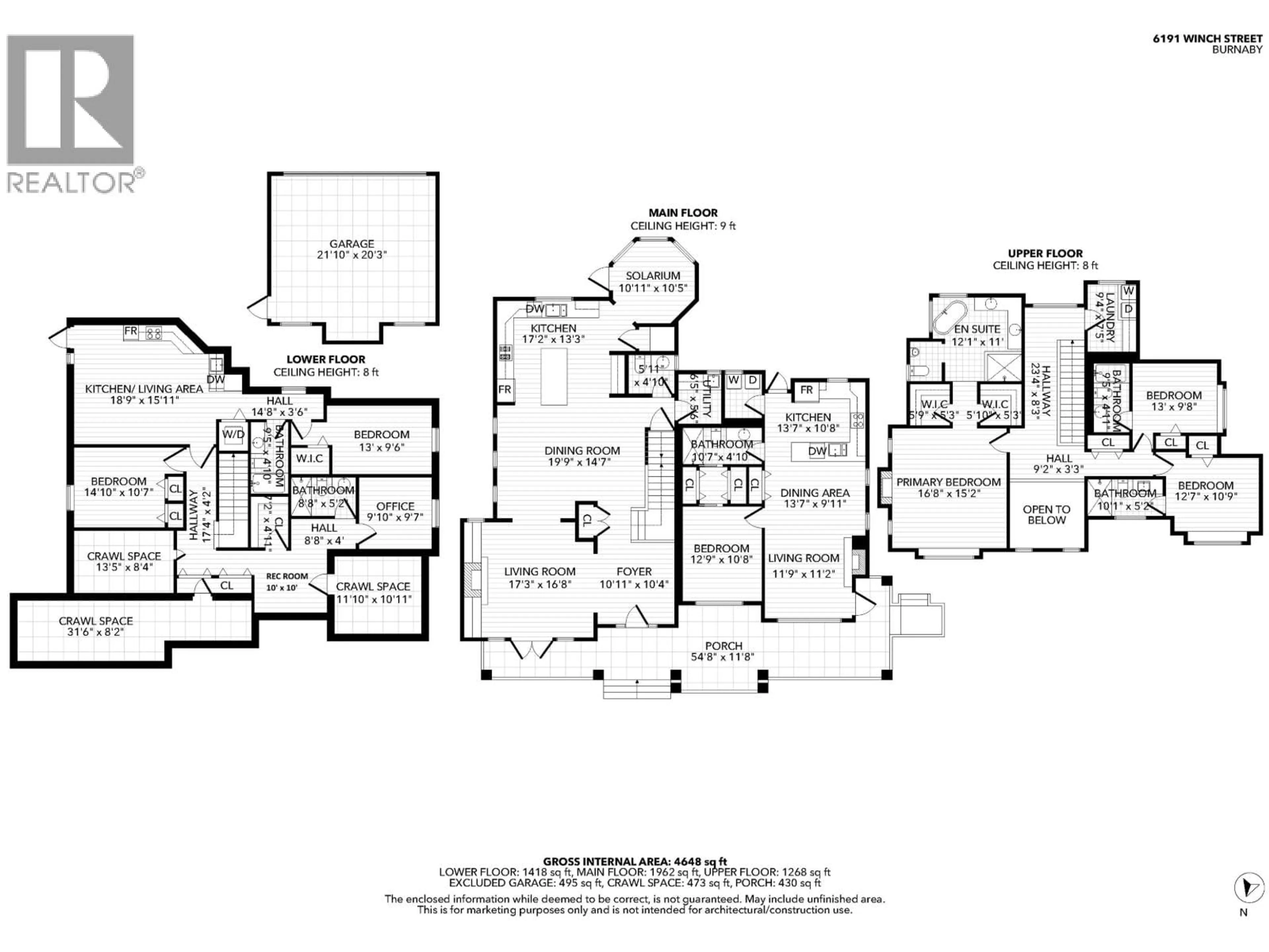 Floor plan for 6191 WINCH STREET, Burnaby British Columbia V5B2L4