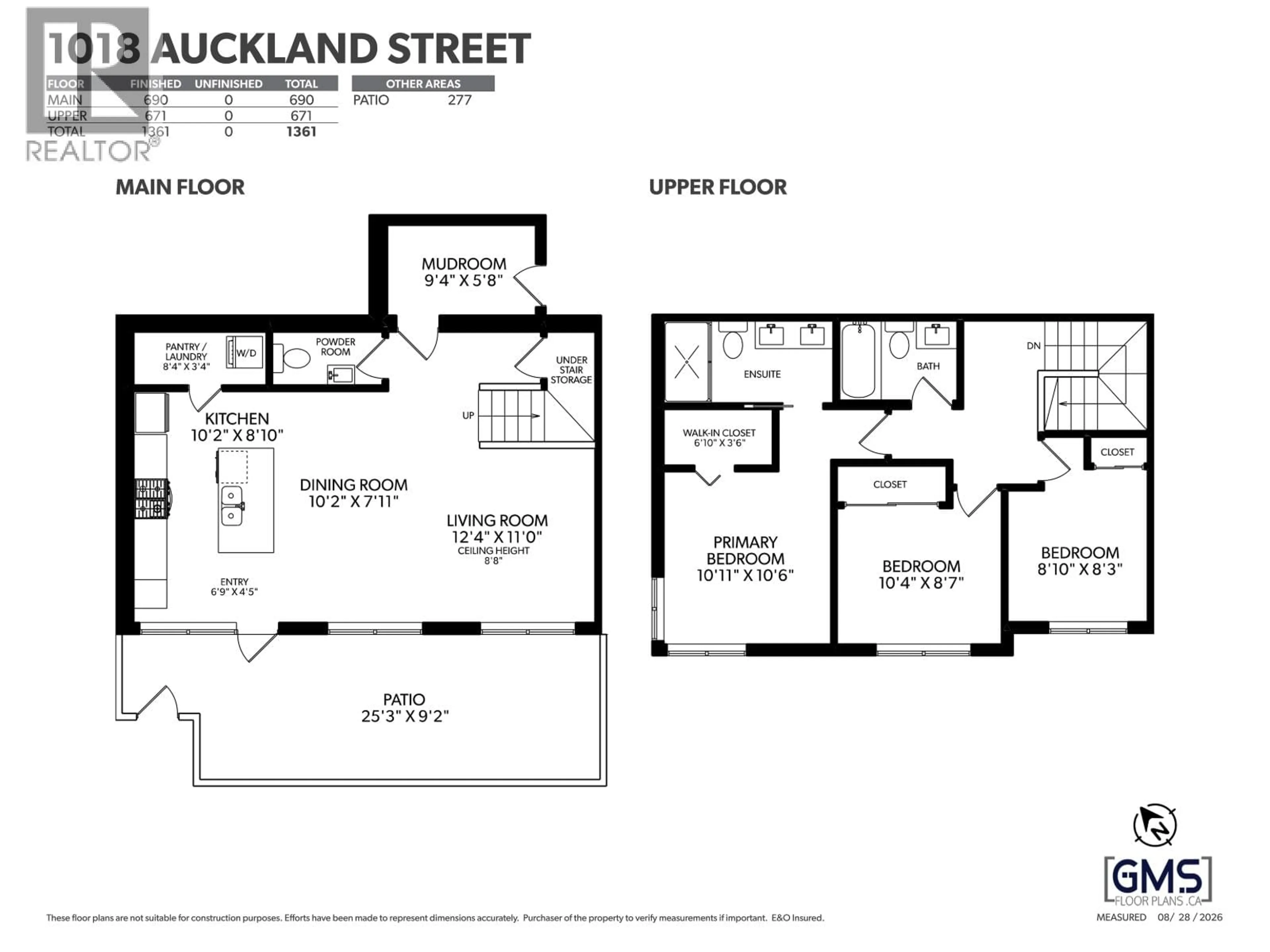 Floor plan for 1018 AUCKLAND STREET, New Westminster British Columbia V3M0M3