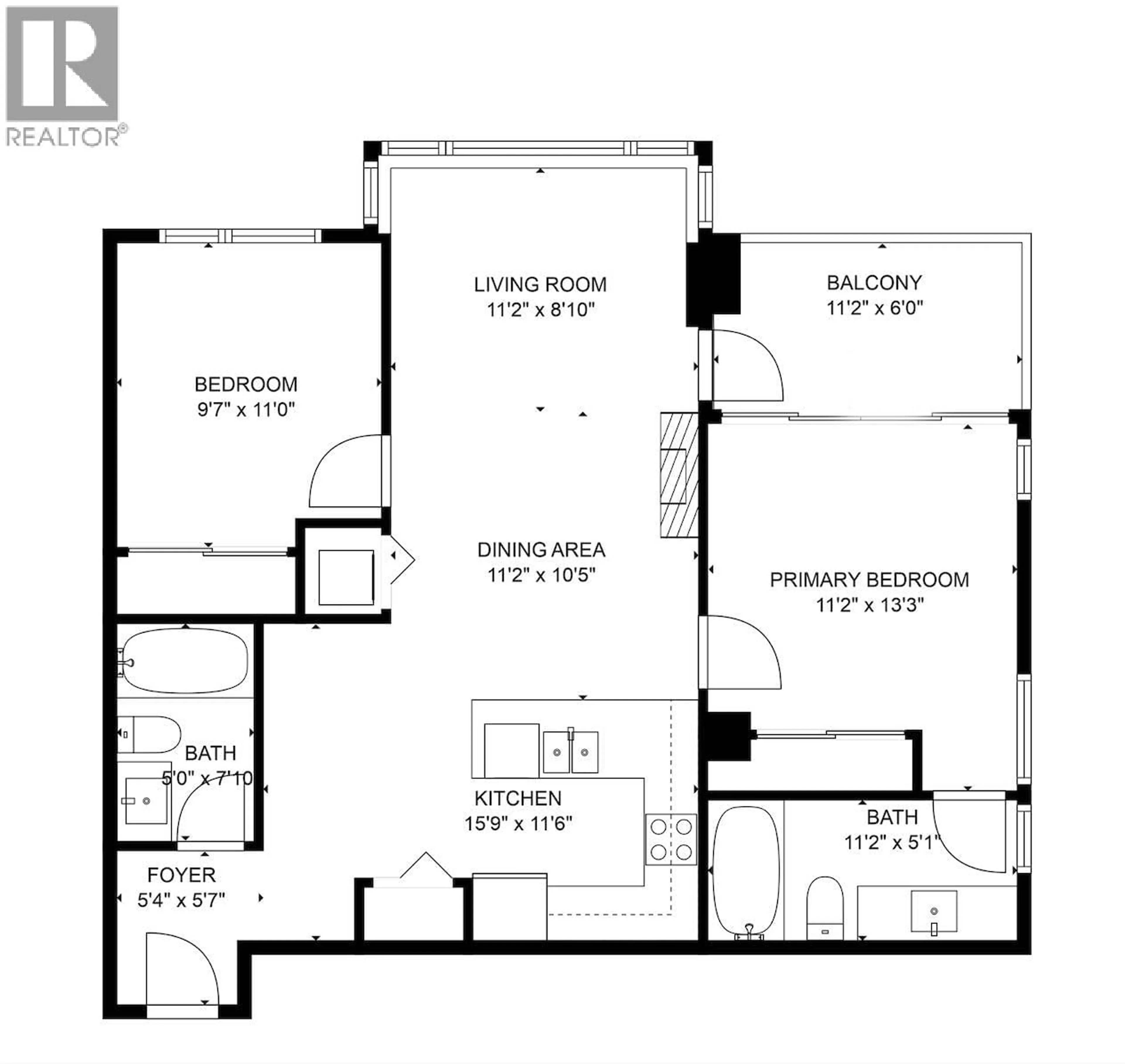 Floor plan for 1806 - 4182 DAWSON STREET, Burnaby British Columbia V5C0A4