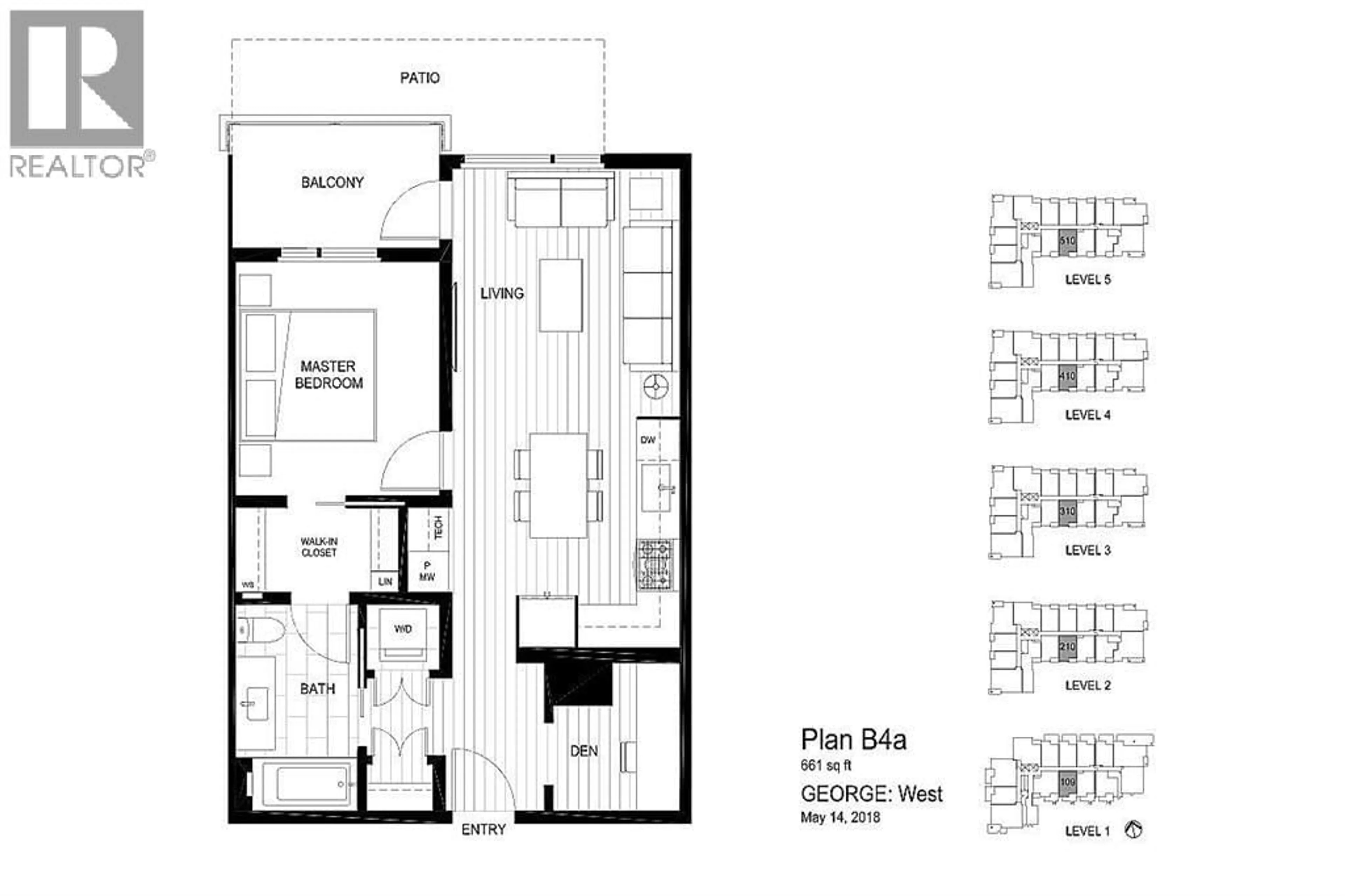 Floor plan for 410 - 3018 ST GOERGE STREET, Port Moody British Columbia V3H2H7