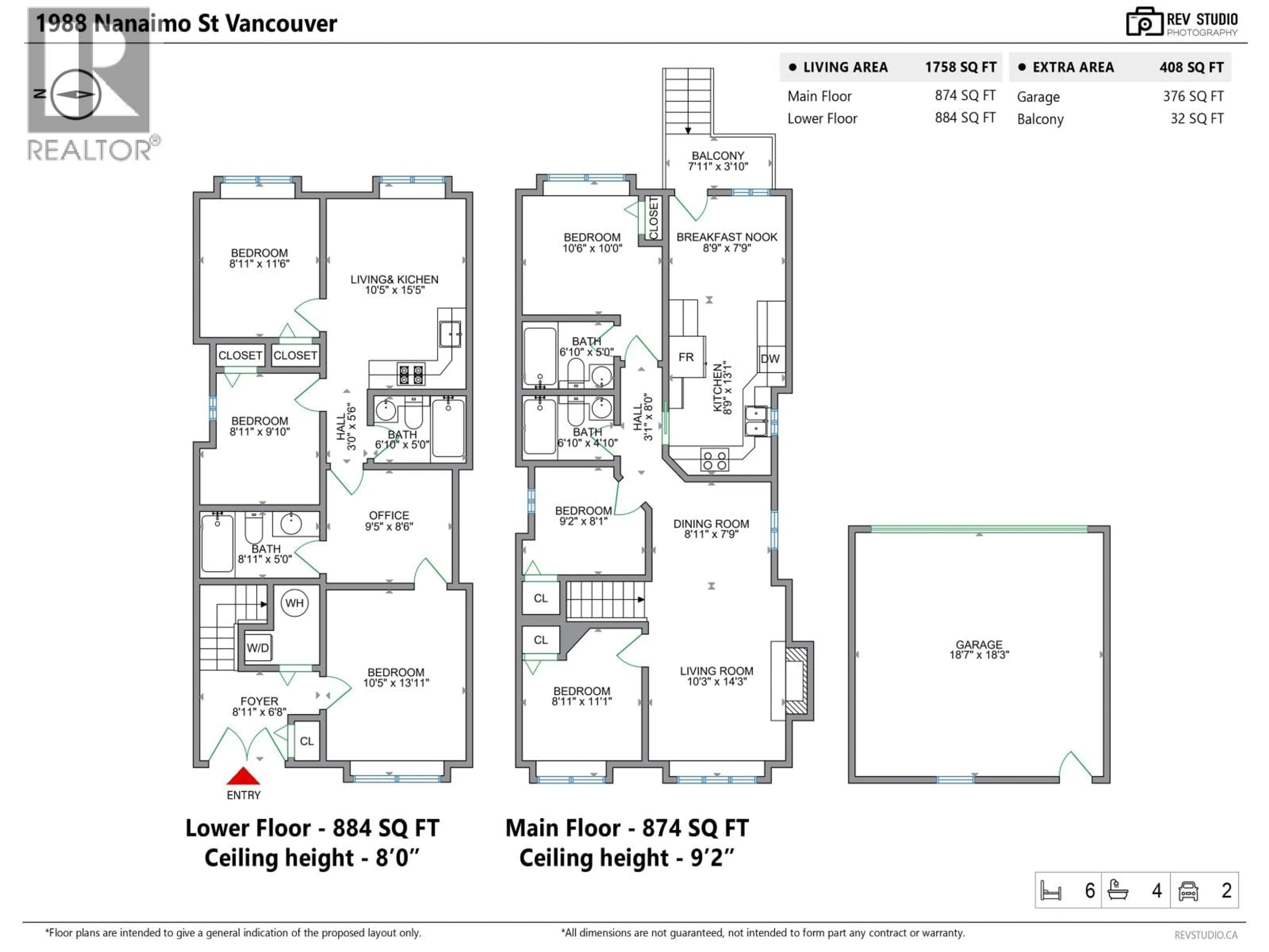 Floor plan for 1988 NANAIMO STREET, Vancouver British Columbia V5N5C3