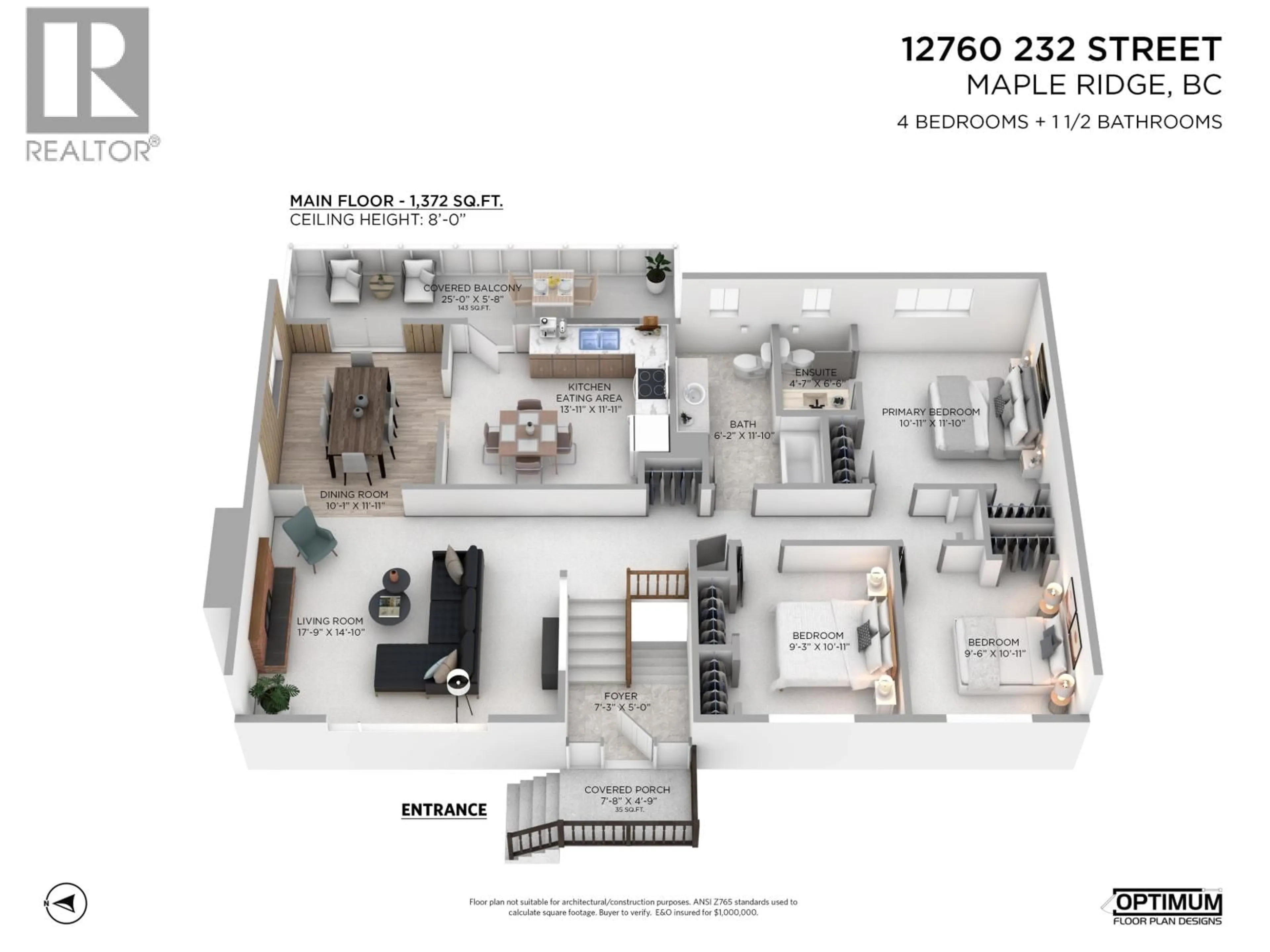 Floor plan for 12760 232 STREET, Maple Ridge British Columbia V2X6T8