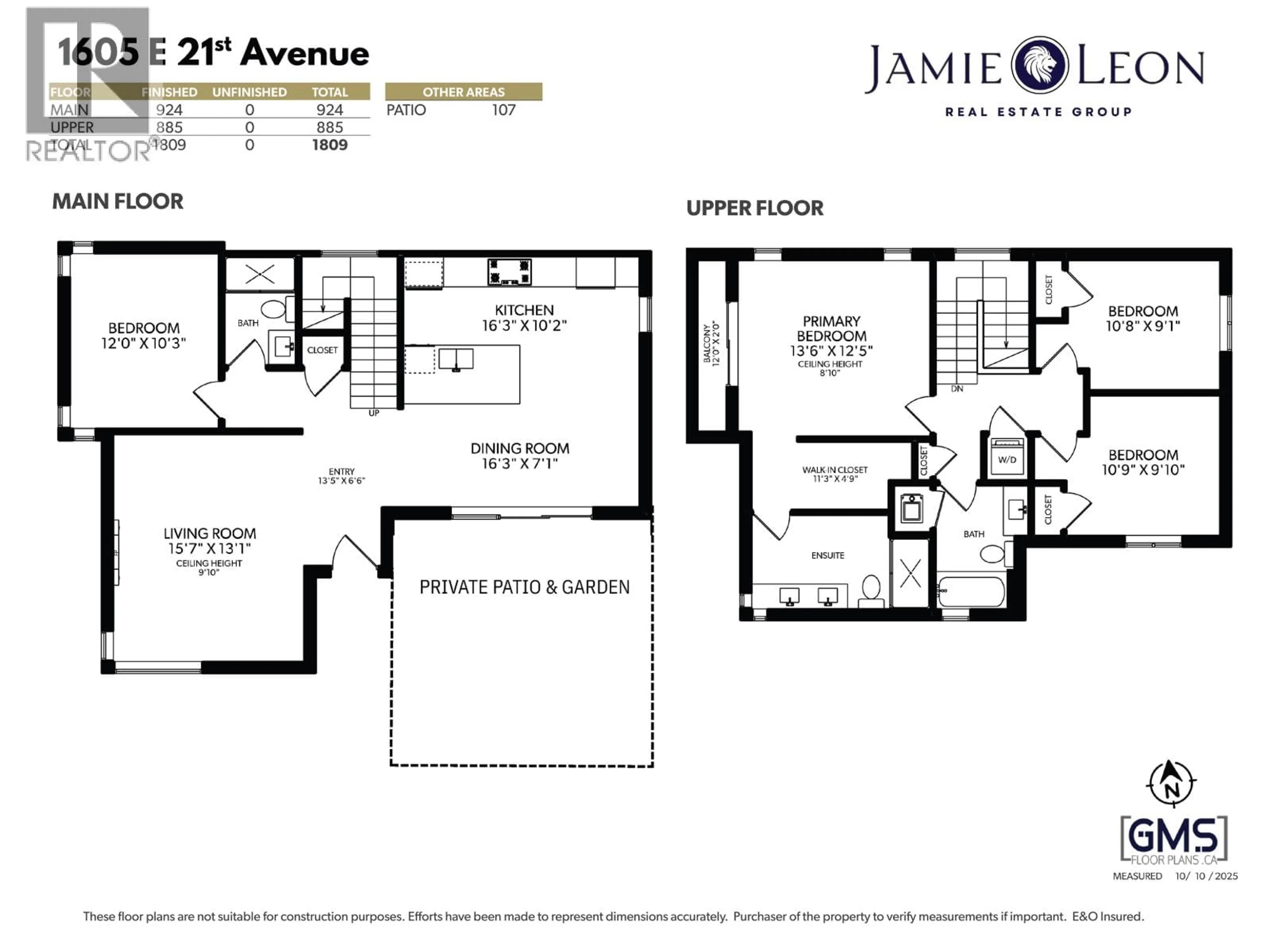 Floor plan for 1605 21ST AVENUE, Vancouver British Columbia V5N3V8