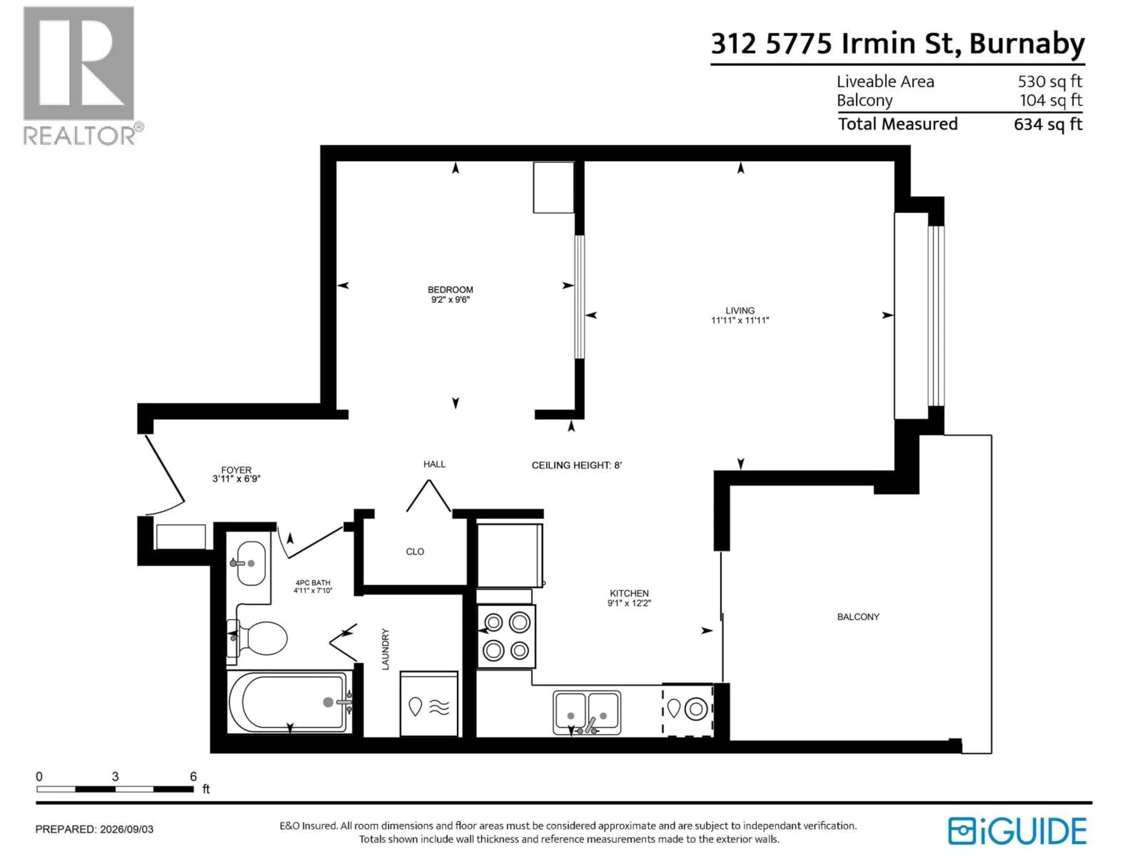Floor plan for 312 - 5775 IRMIN STREET, Burnaby British Columbia V5J0C3