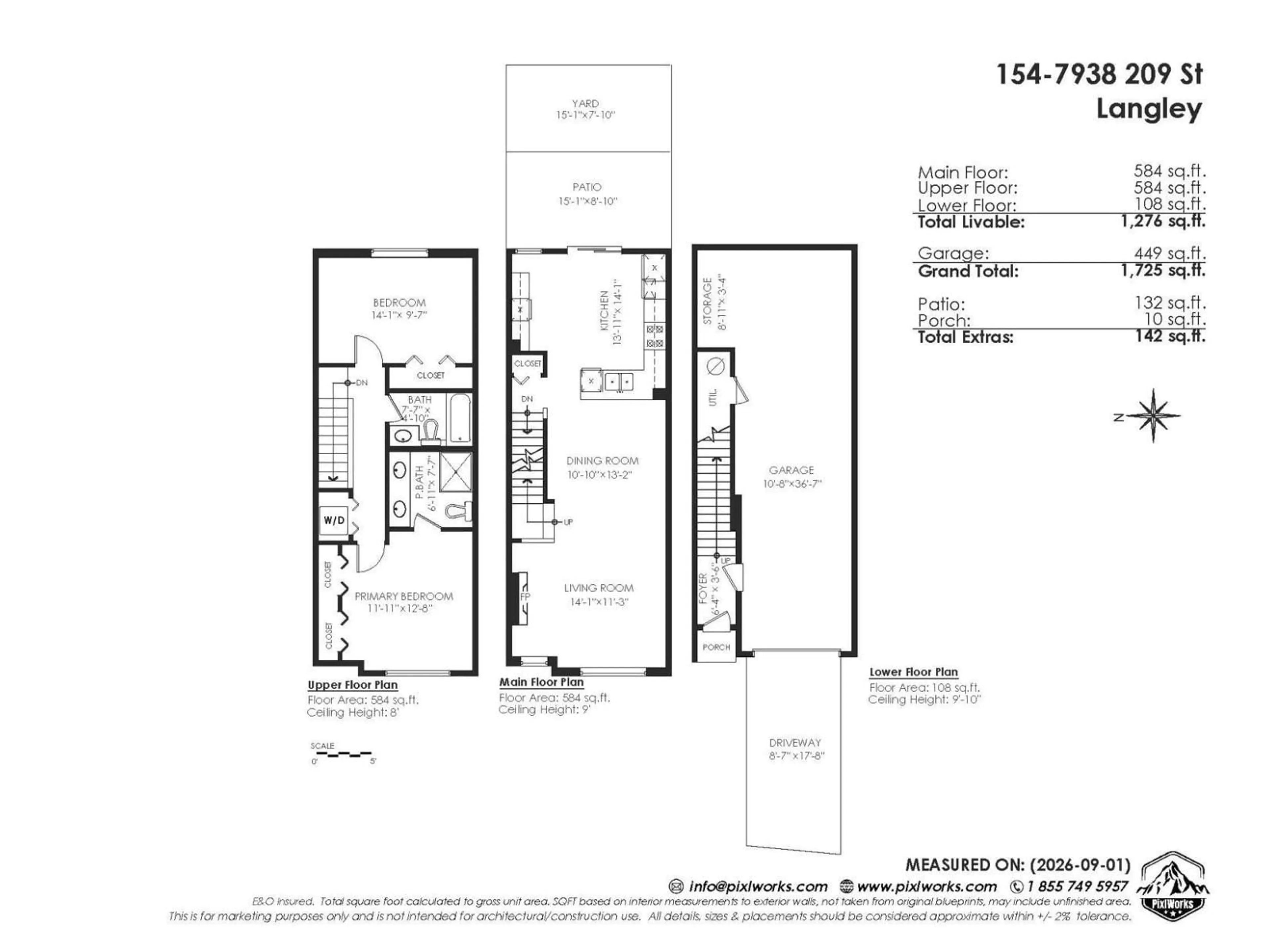 Floor plan for 154 - 7938 209 STREET, Langley British Columbia V2Y0K1
