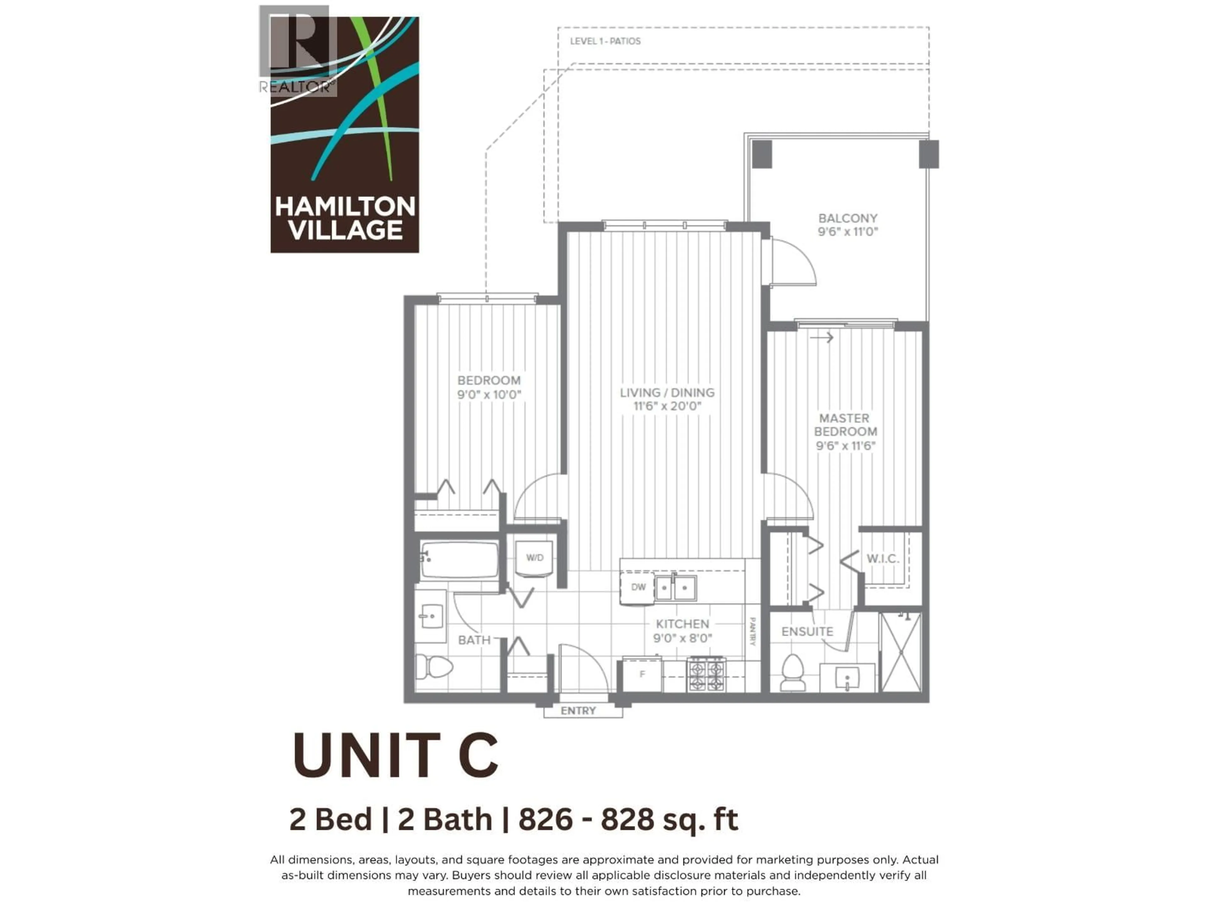 Floor plan for 403 - 23200 GILLEY ROAD, Richmond British Columbia V6V0C8