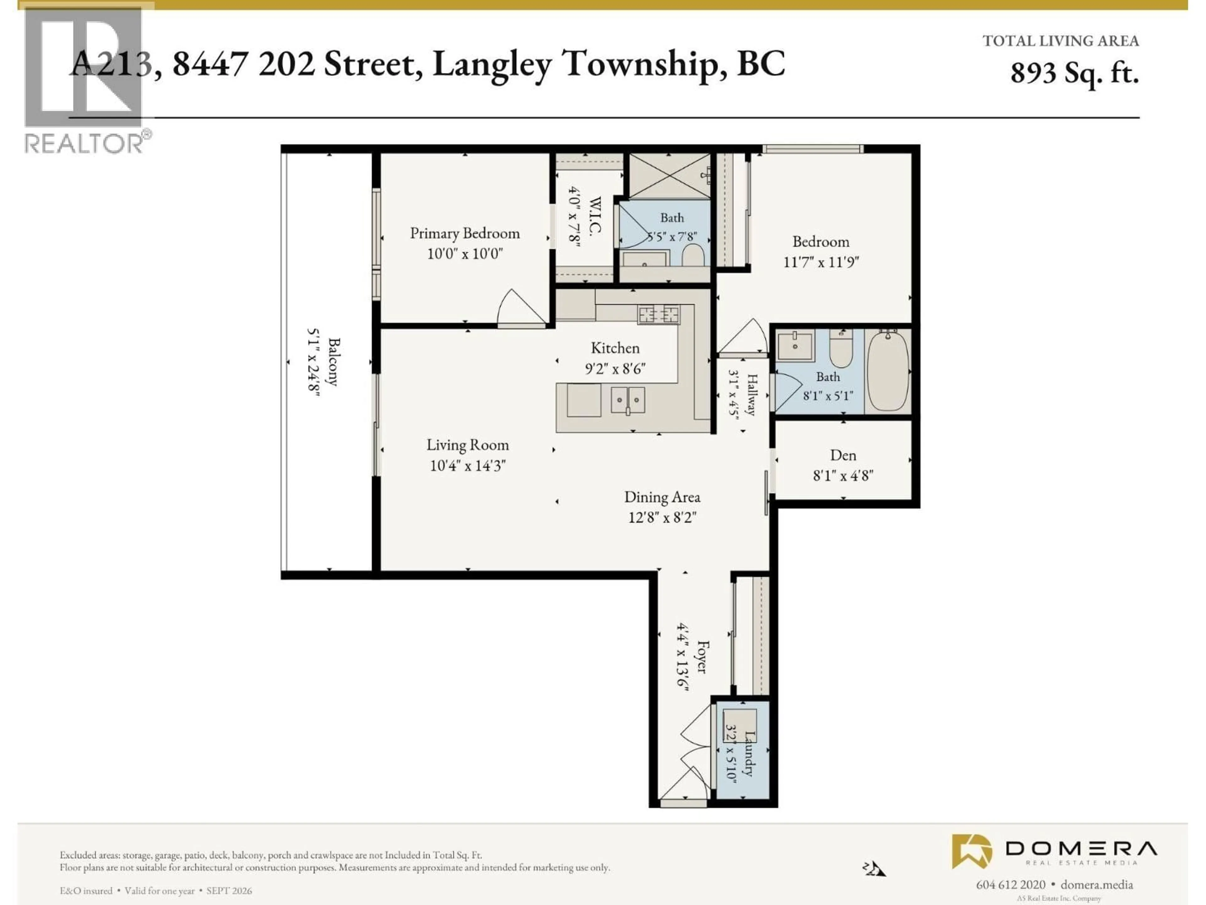 Floor plan for 104 - 2412 ALDER STREET, Vancouver British Columbia V6H3Z4