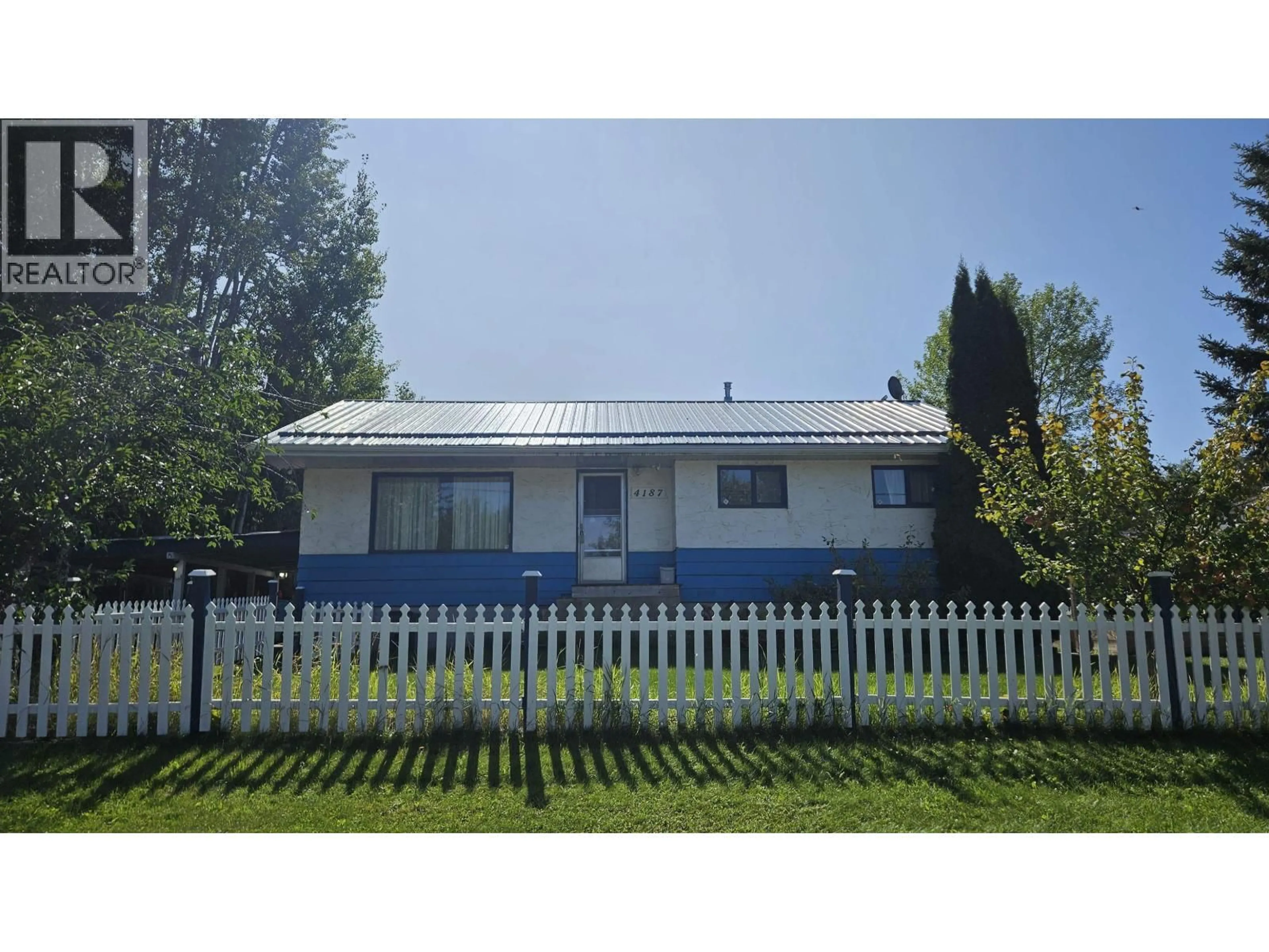 Home with vinyl exterior material, street for 4187 DAVIS ROAD, Prince George British Columbia V2N5L2