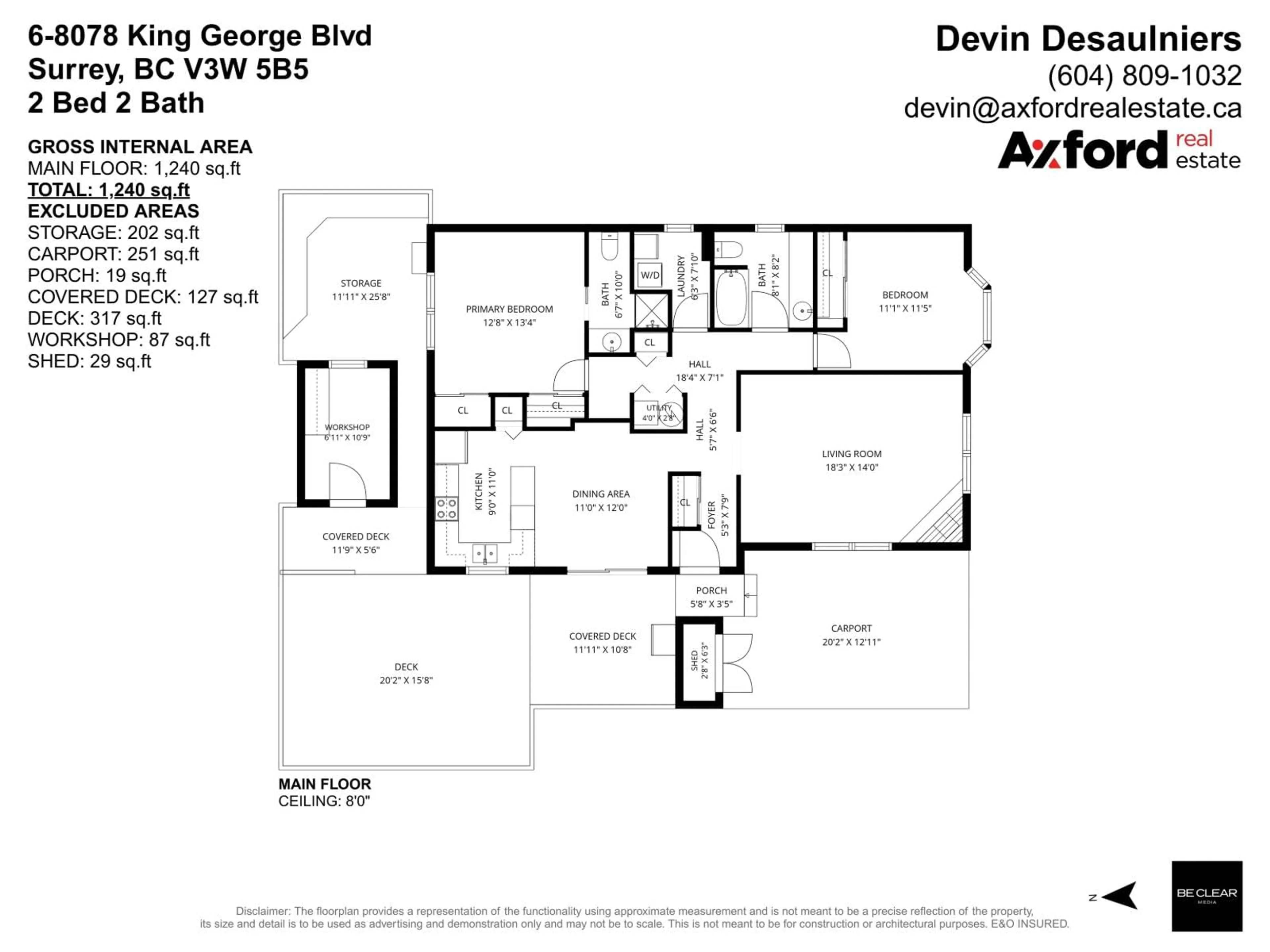Floor plan for 6 - 8078 KING GEORGE BOULEVARD, Surrey British Columbia V3W5B5