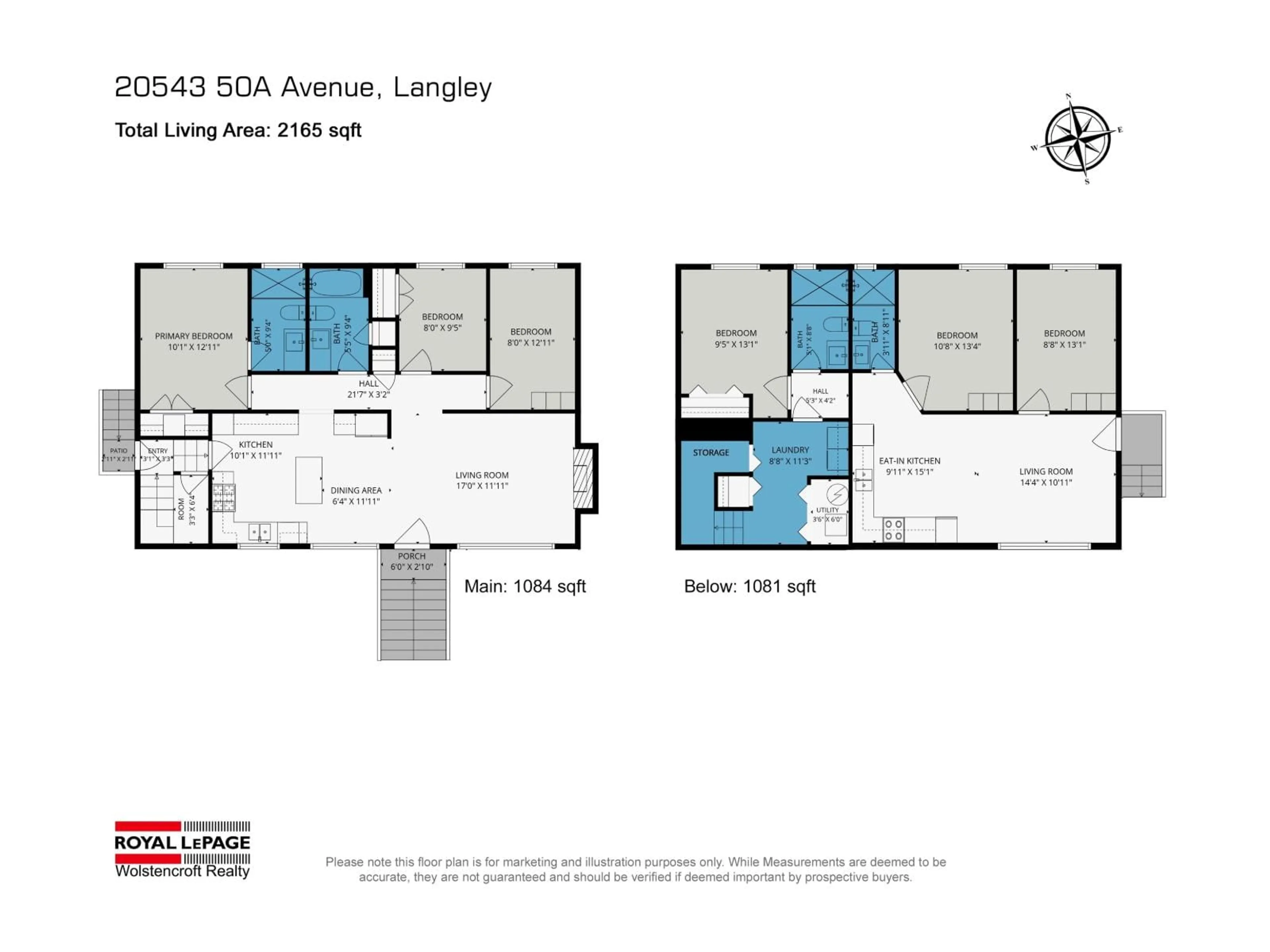 Floor plan for 20543 50A AVENUE, Langley British Columbia V3A6X3