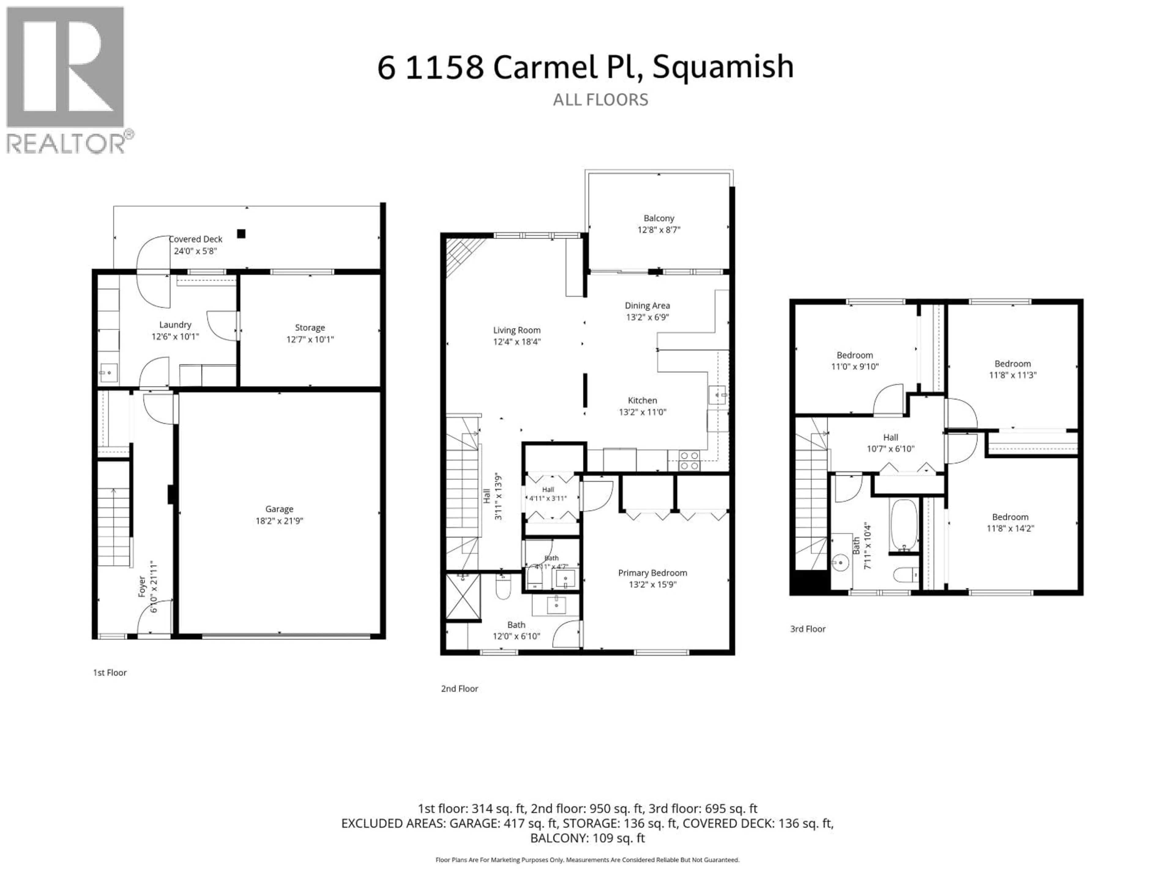 Floor plan for 6 - 1158 CARMEL PLACE, Squamish British Columbia V0N1H0