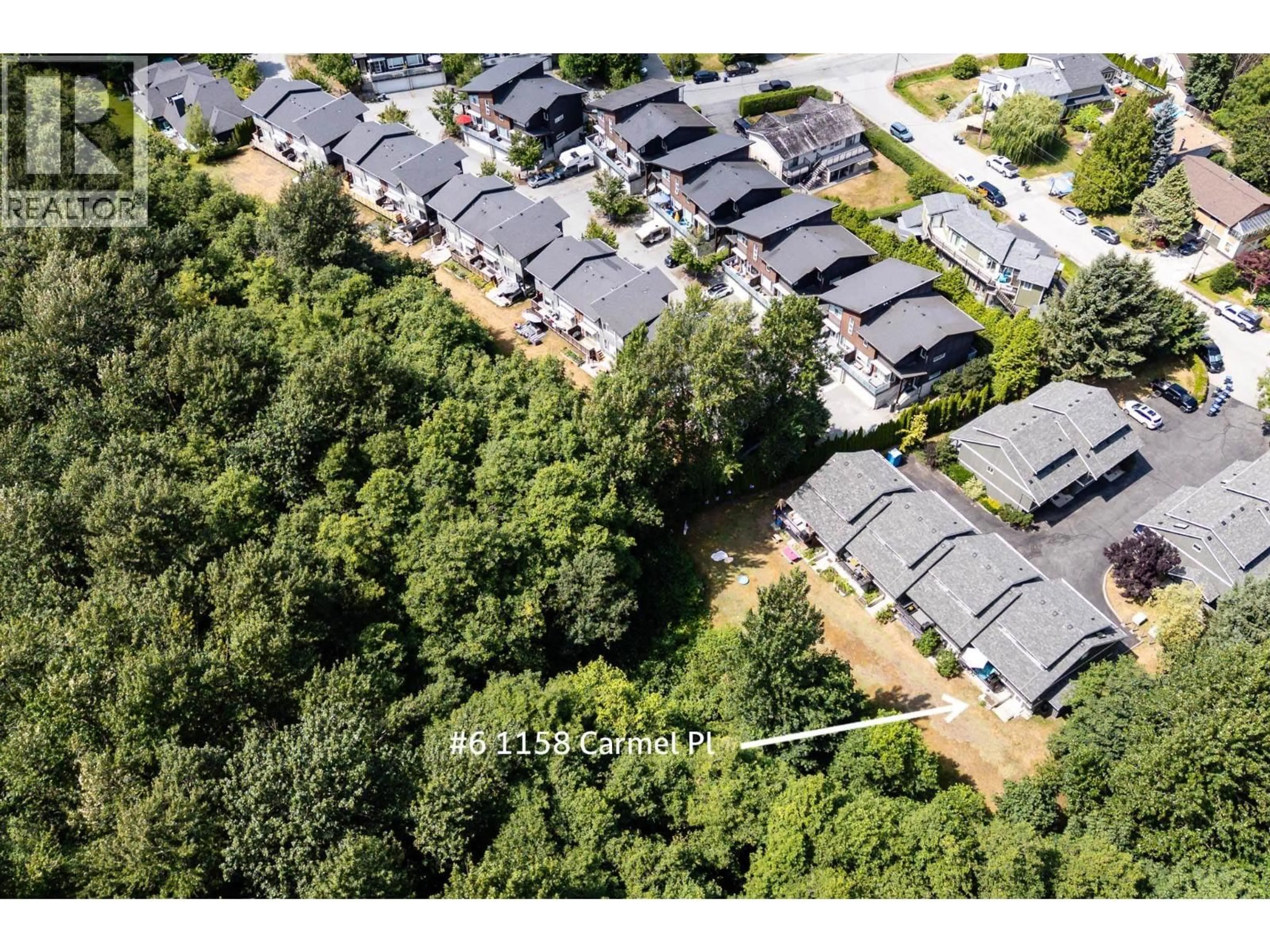 A pic from outside/outdoor area/front of a property/back of a property/a pic from drone, forest/trees view for 6 - 1158 CARMEL PLACE, Squamish British Columbia V0N1H0