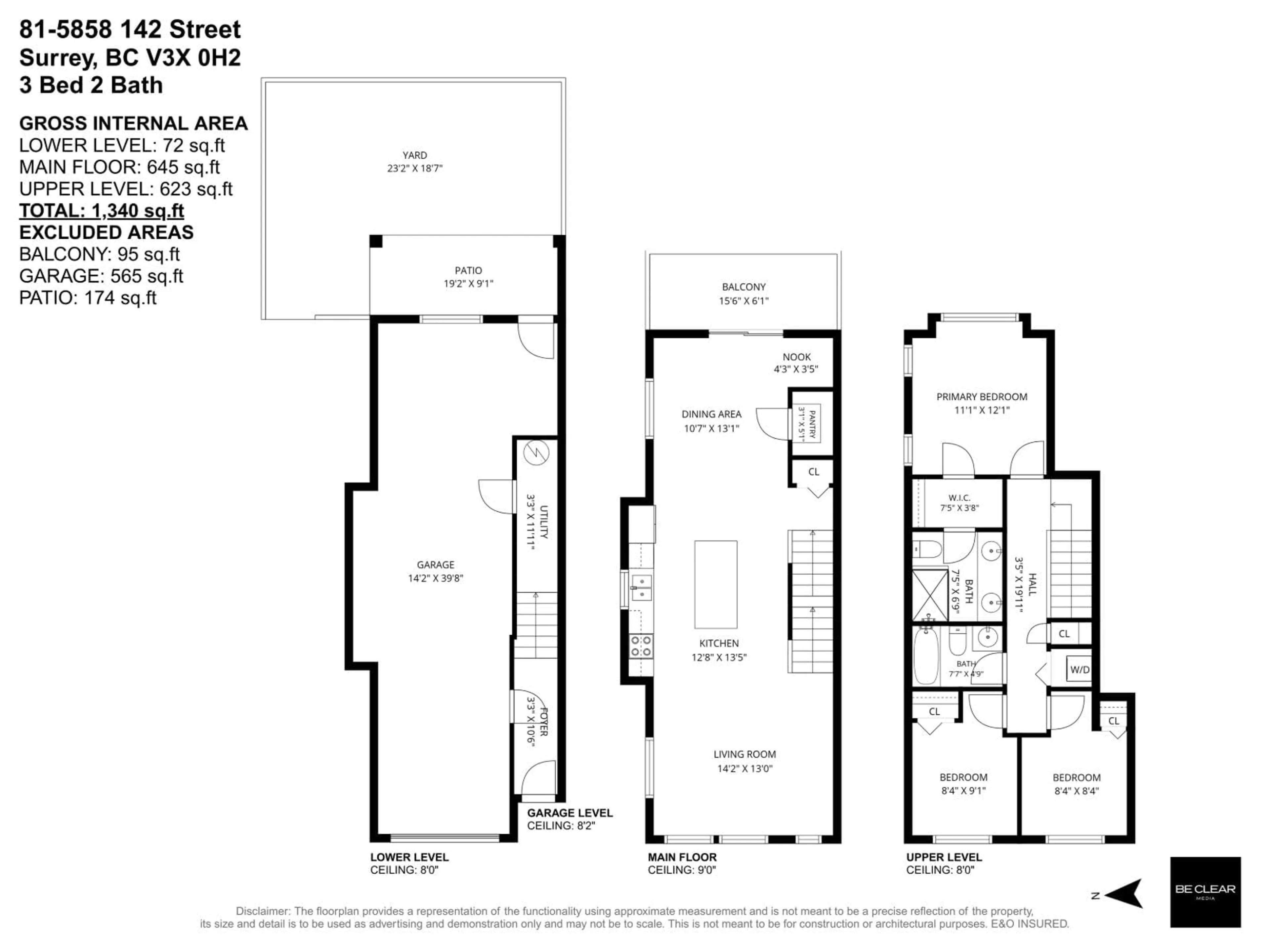 Floor plan for 81 - 5858 142 STREET, Surrey British Columbia V3X0H2