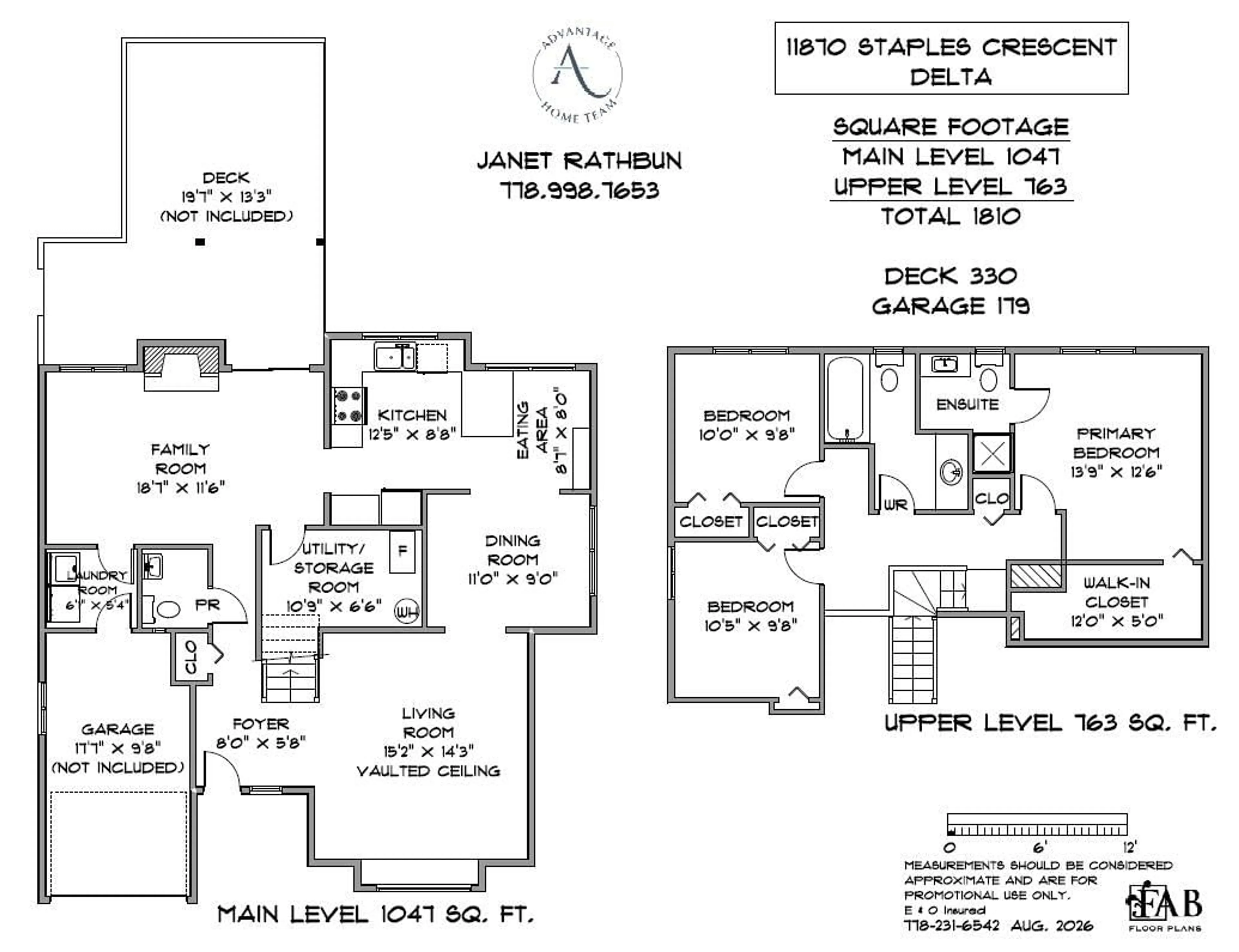 Floor plan for 11870 STAPLES CRESCENT, Delta British Columbia V4E2T7