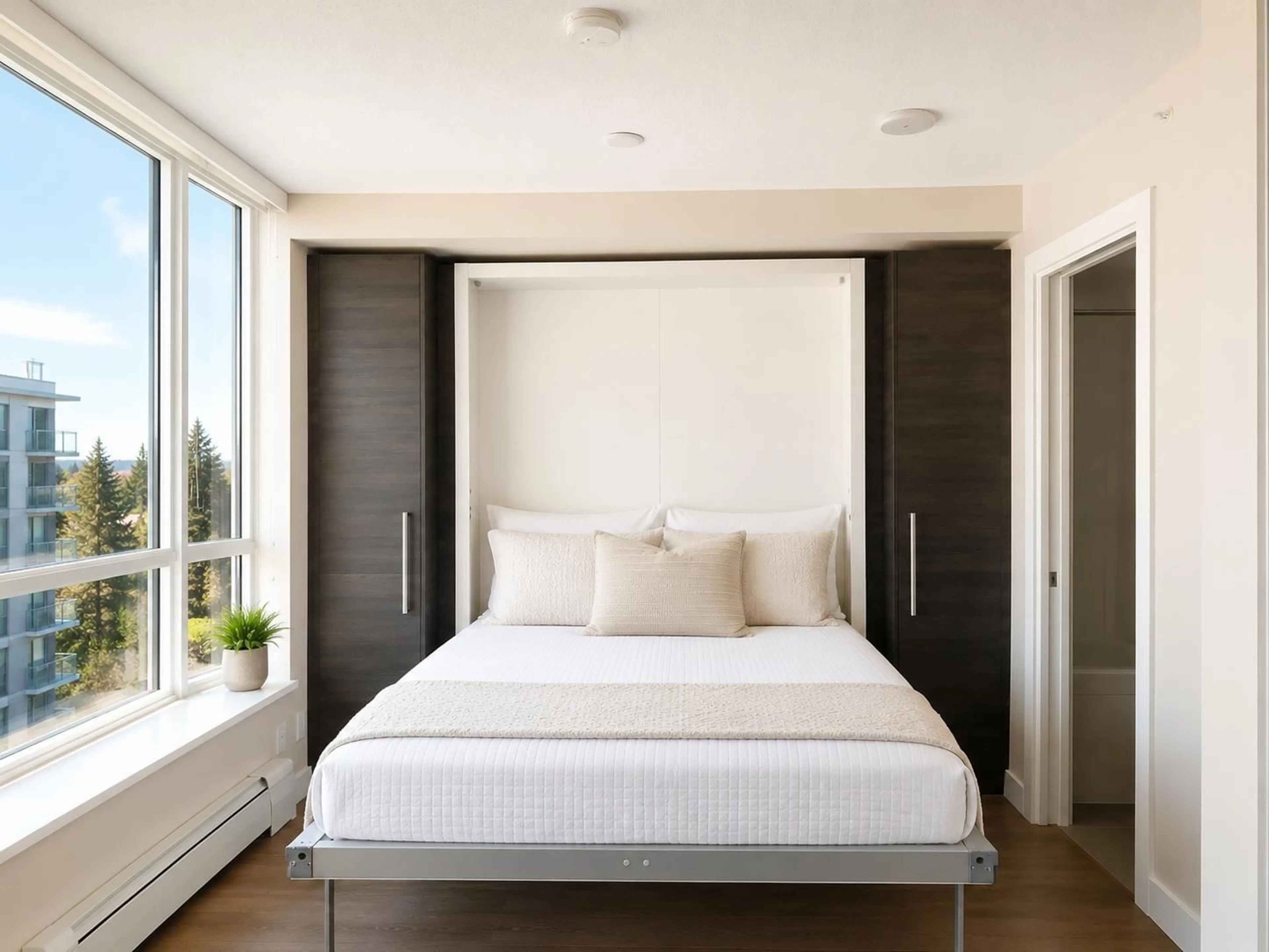 Bedroom with bed, wood/laminate floor for 303 - 13398 104 AVENUE, Surrey British Columbia V3T1V6