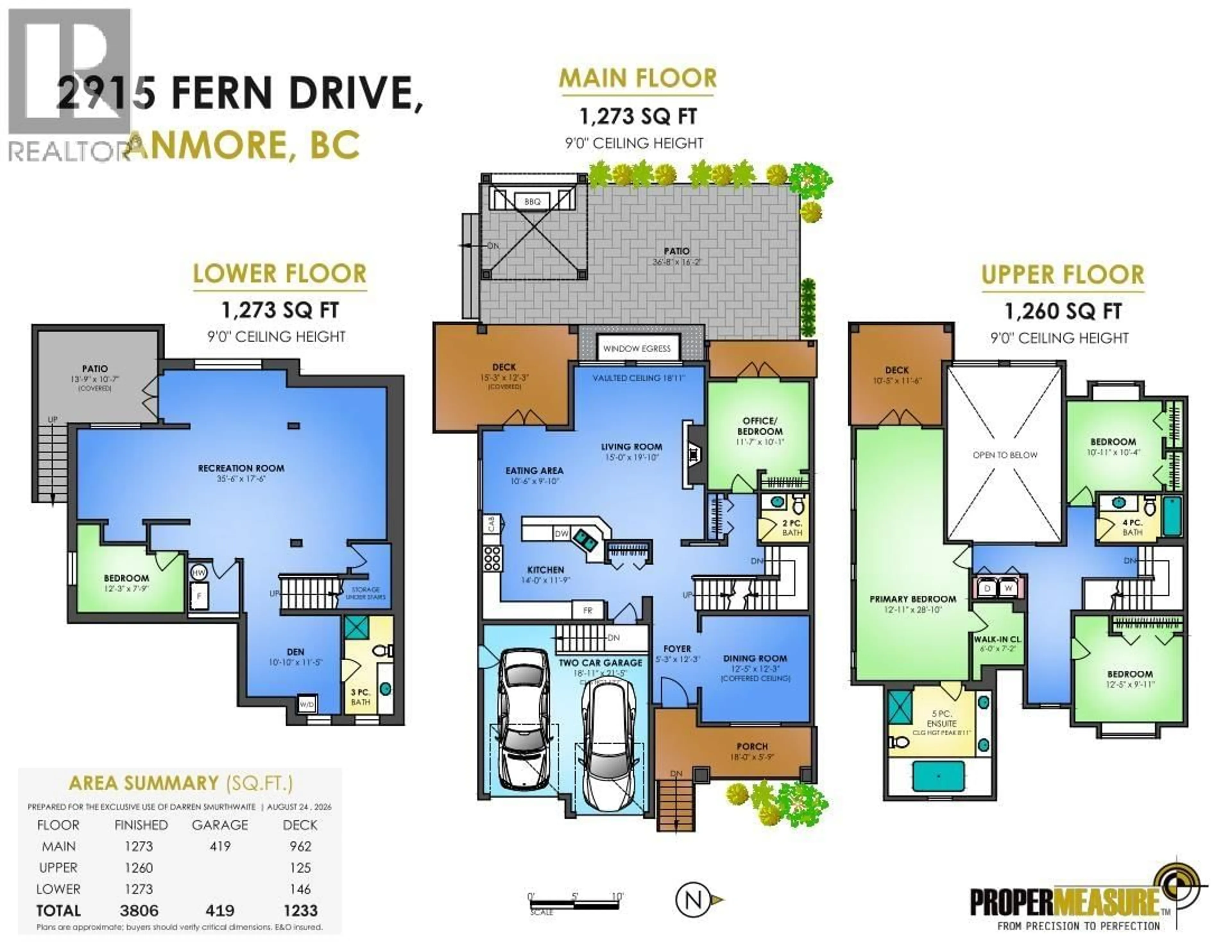 Floor plan for 2915 FERN DRIVE, Anmore British Columbia V3H4W9