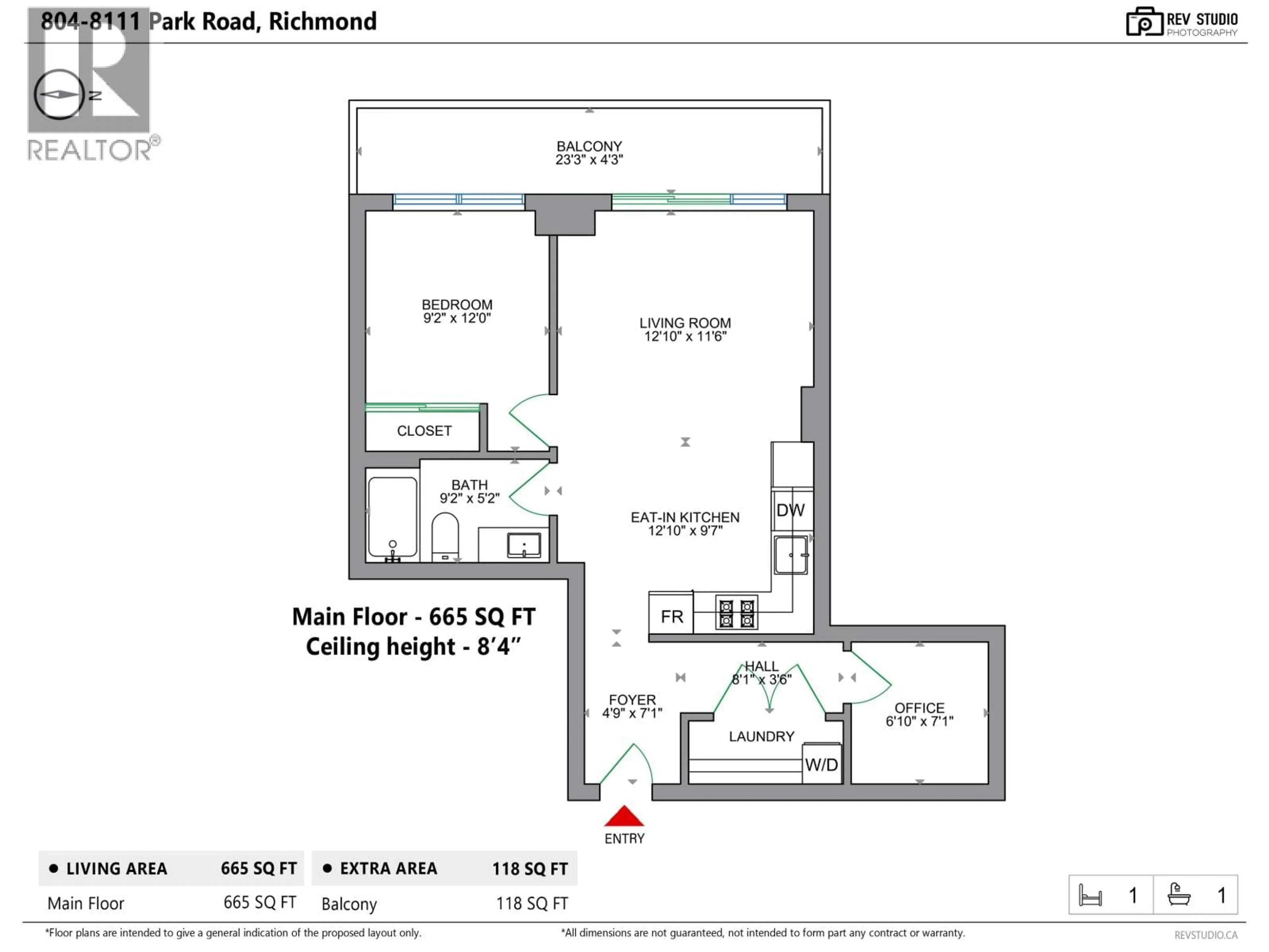 Floor plan for 804 - 8111 PARK ROAD, Richmond British Columbia V6Y0M2