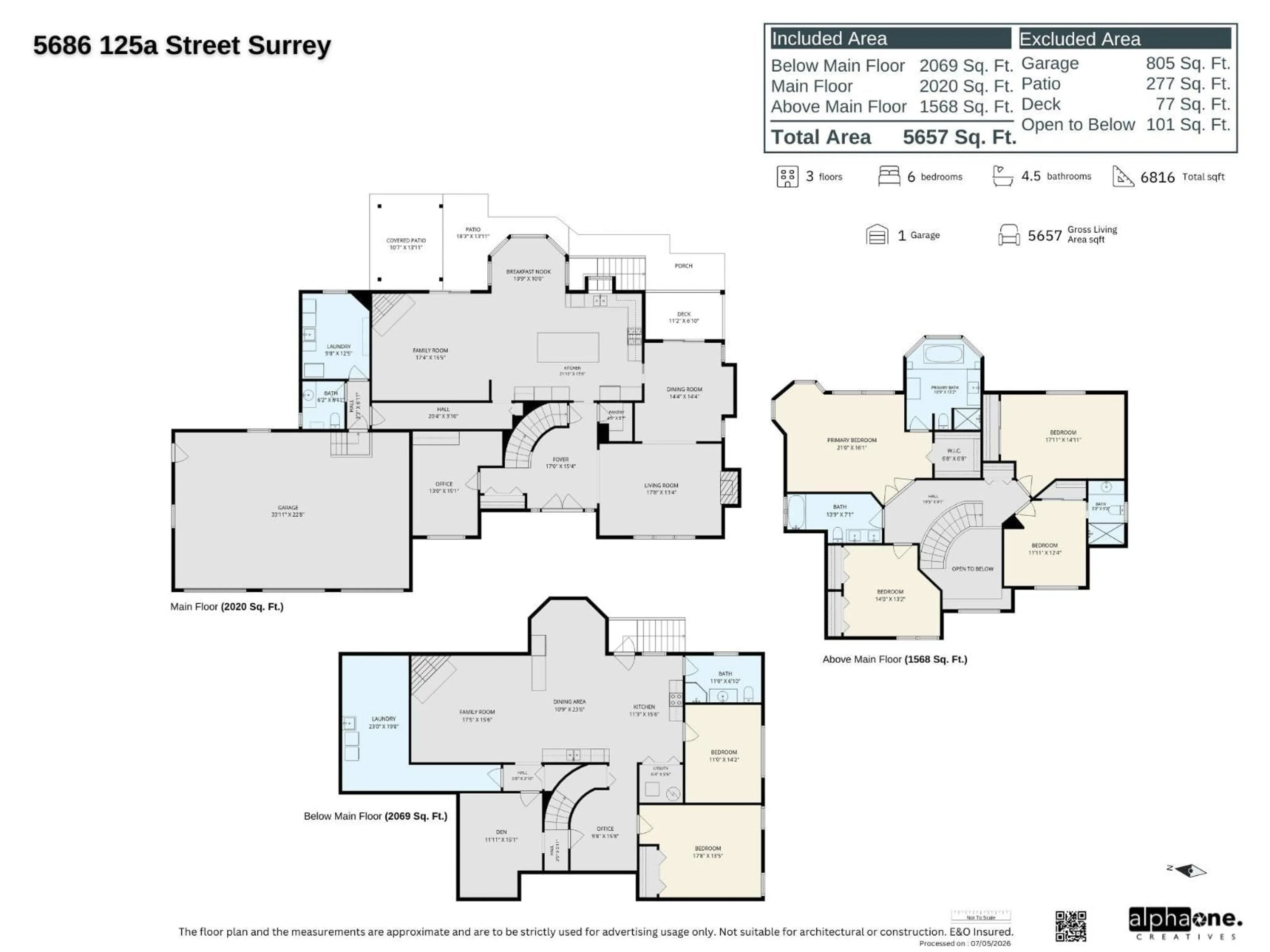 Floor plan for 5686 125A STREET, Surrey British Columbia V3X3G8