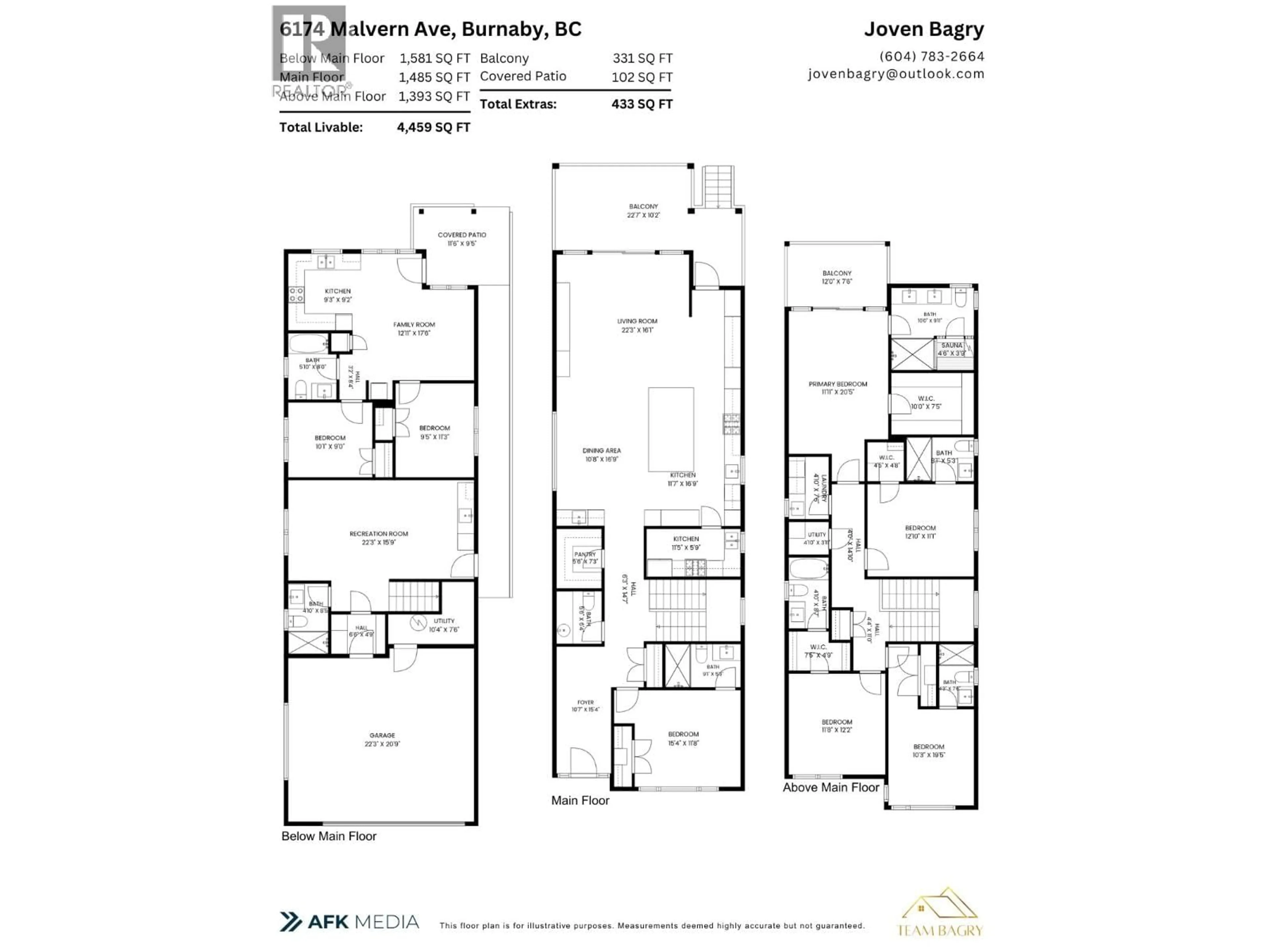 Floor plan for 6174 MALVERN AVENUE, Burnaby British Columbia V5E3E8