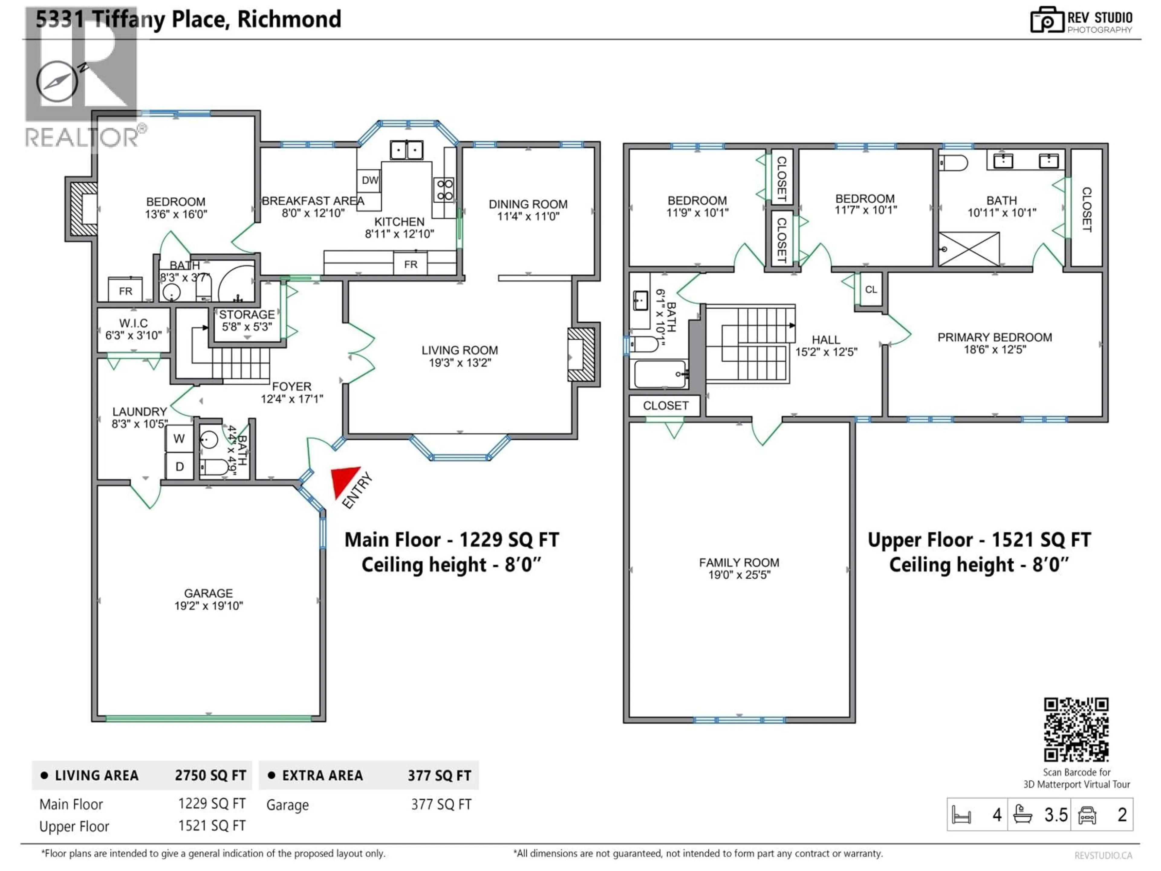 Floor plan for 5331 TIFFANY PLACE, Richmond British Columbia V7C5A6