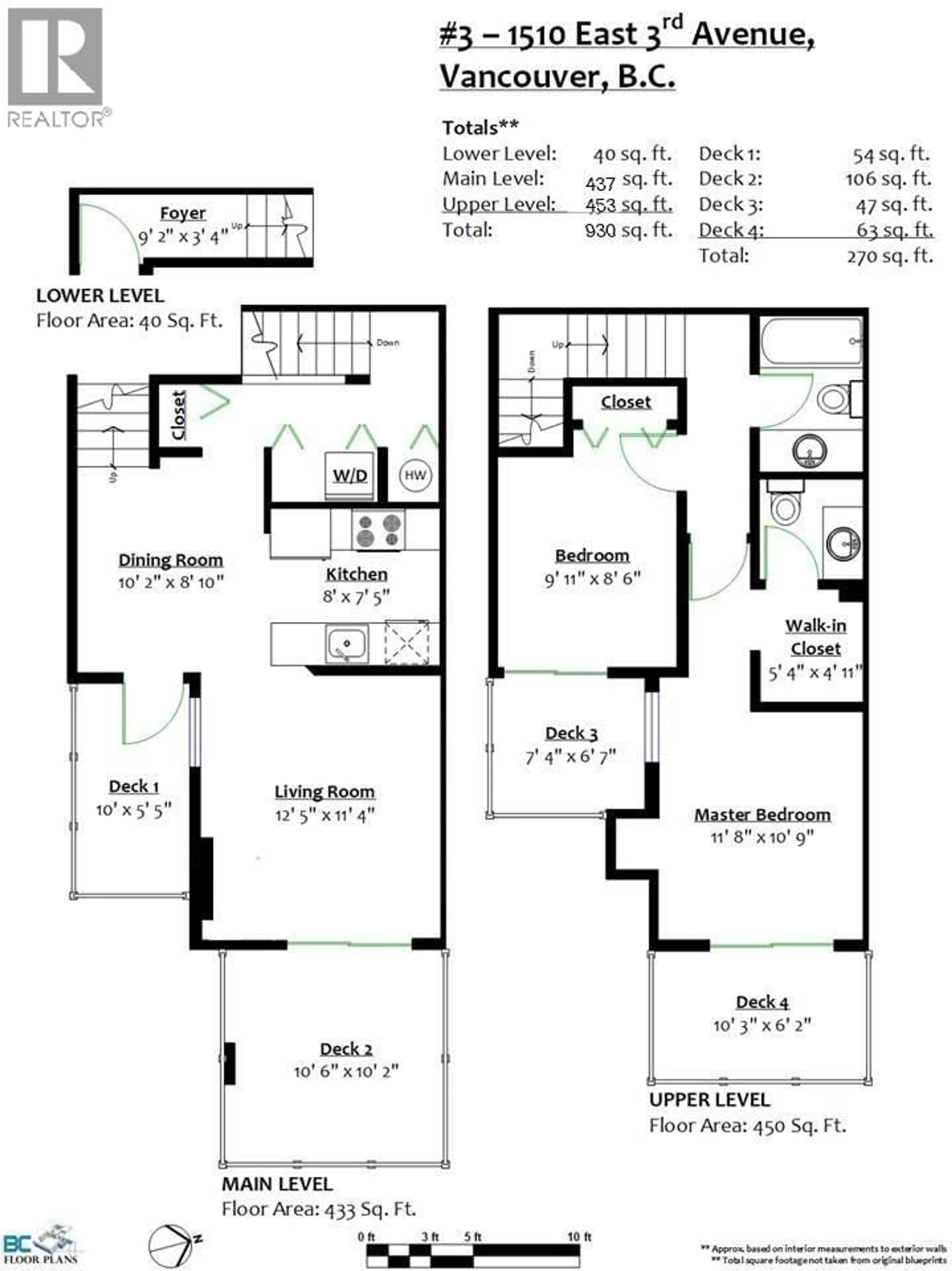 Floor plan for 3 - 1510 3RD AVENUE, Vancouver British Columbia V5N1G9