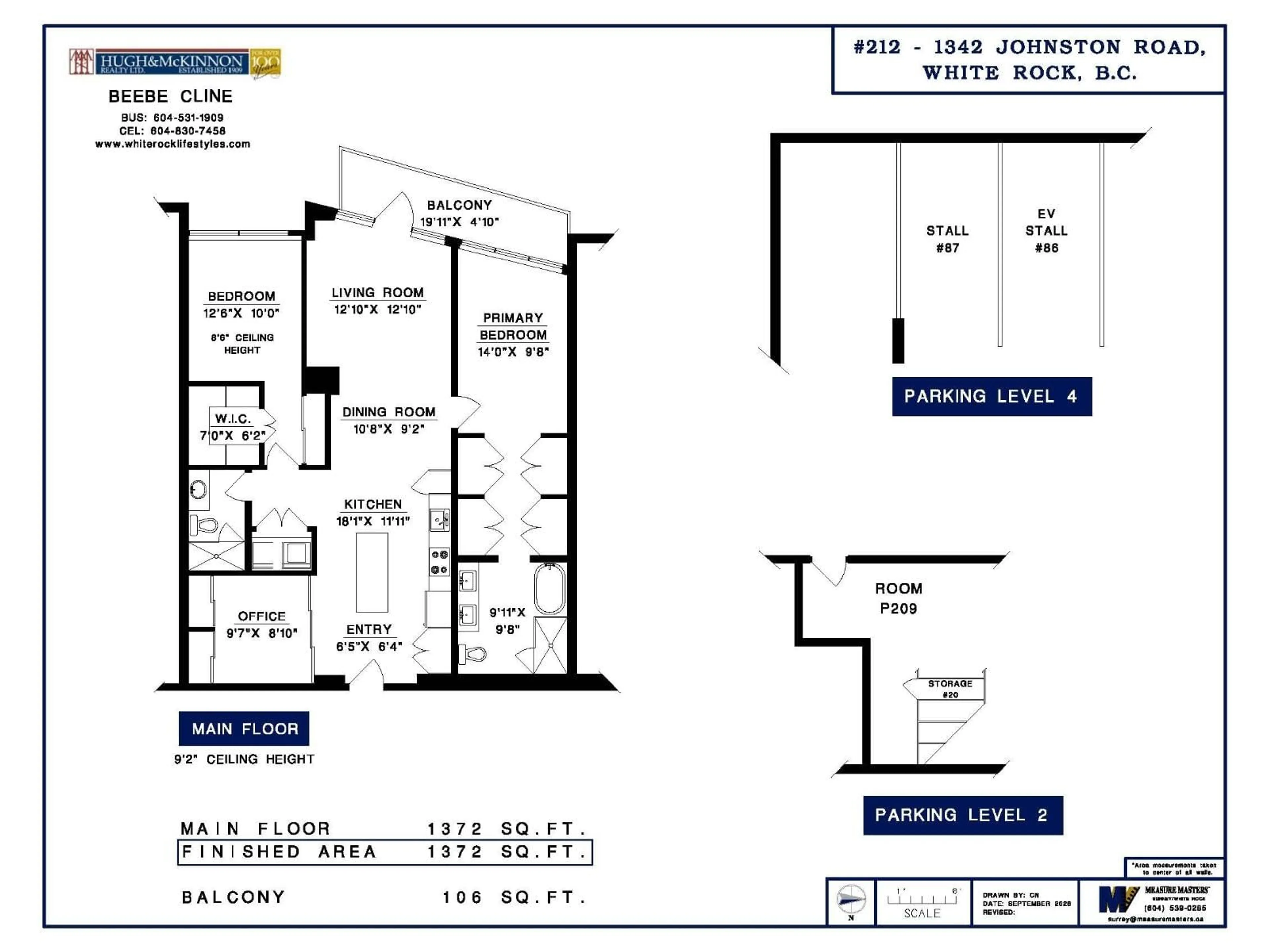 Floor plan for 212 - 1342 JOHNSTON ROAD, White Rock British Columbia V4B0C7