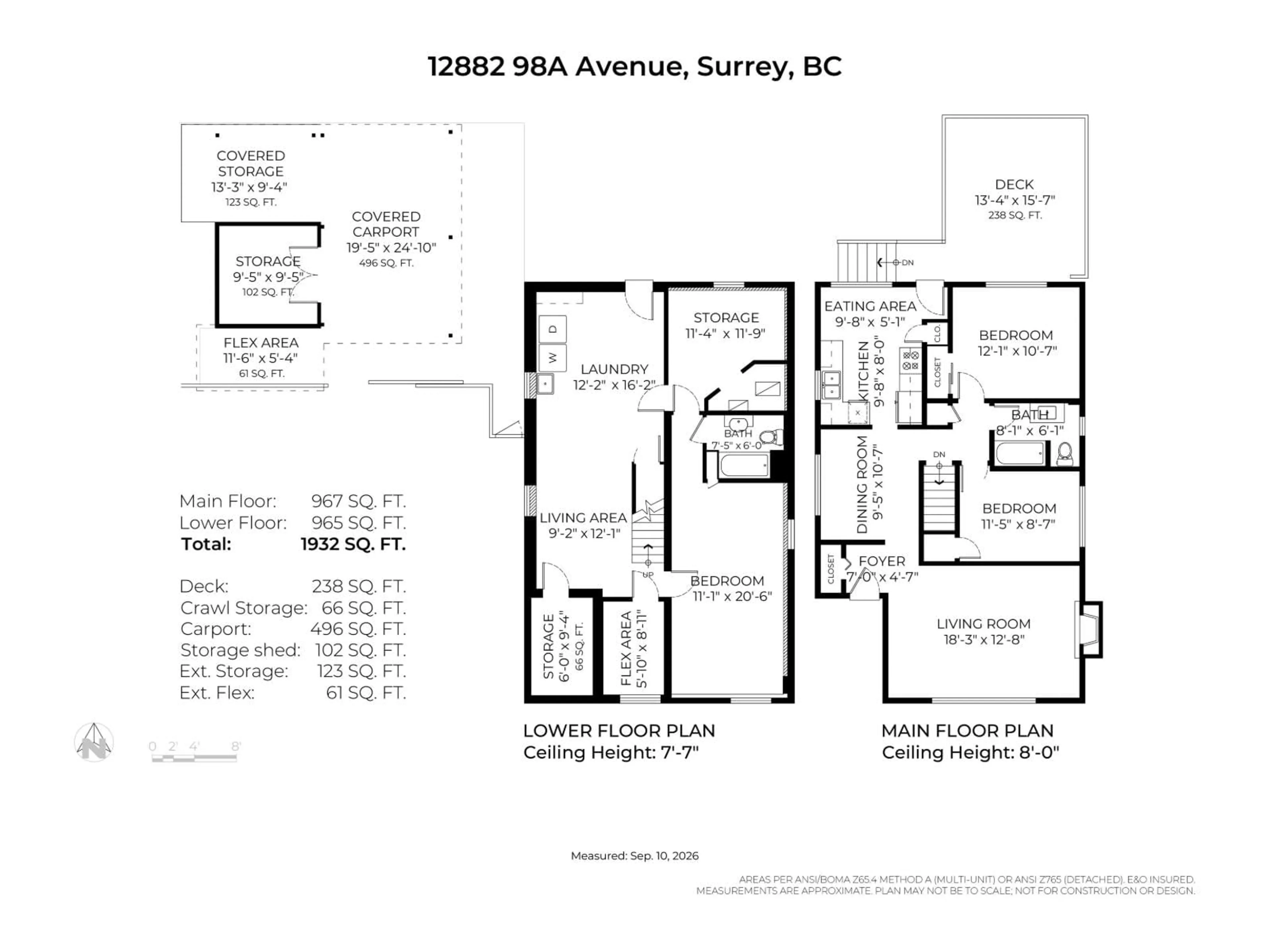 Floor plan for 12882 98A AVENUE, Surrey British Columbia V3T1C2