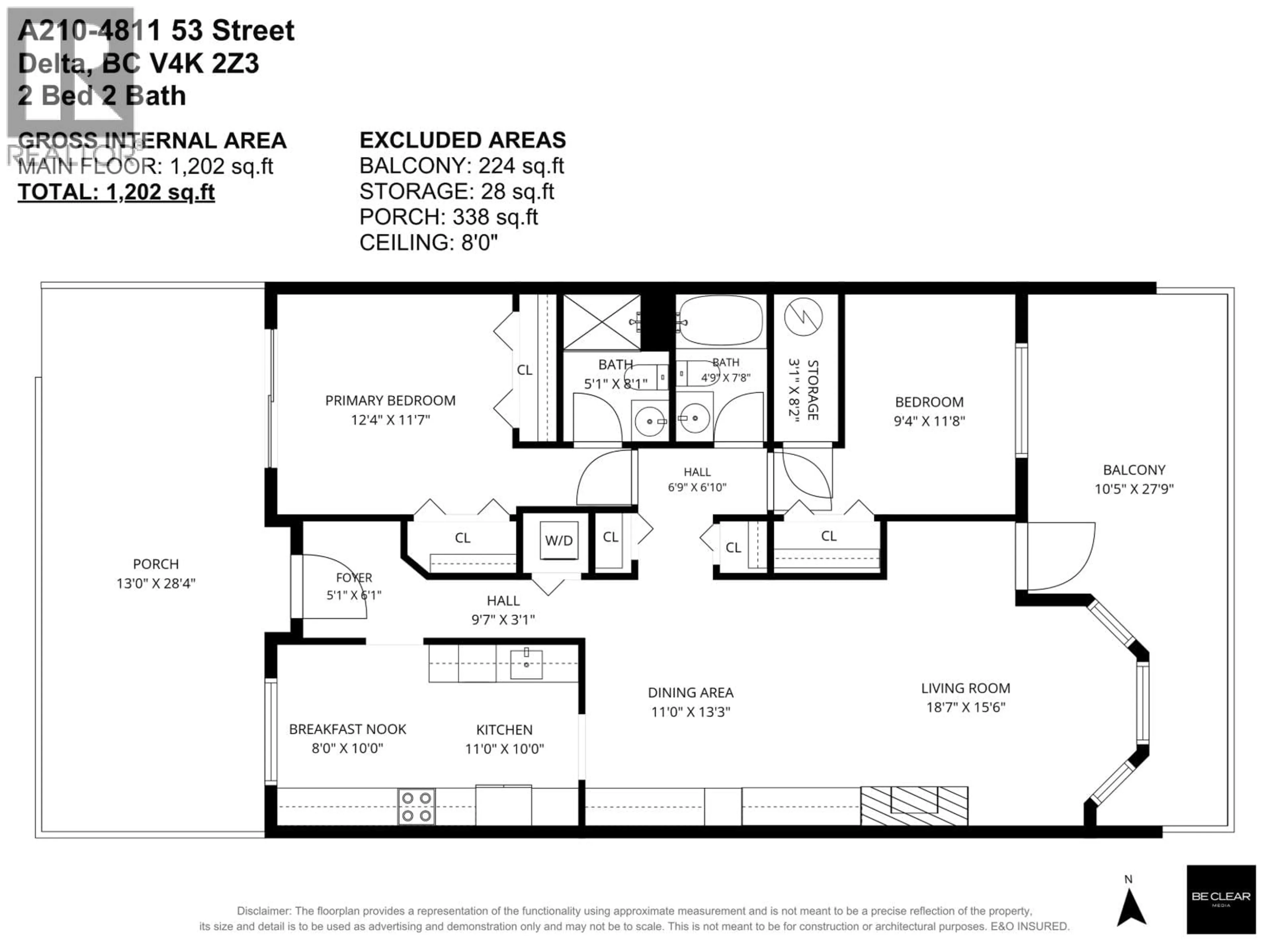 Floor plan for A210 - 4811 53 STREET, Ladner British Columbia V4K2Z3