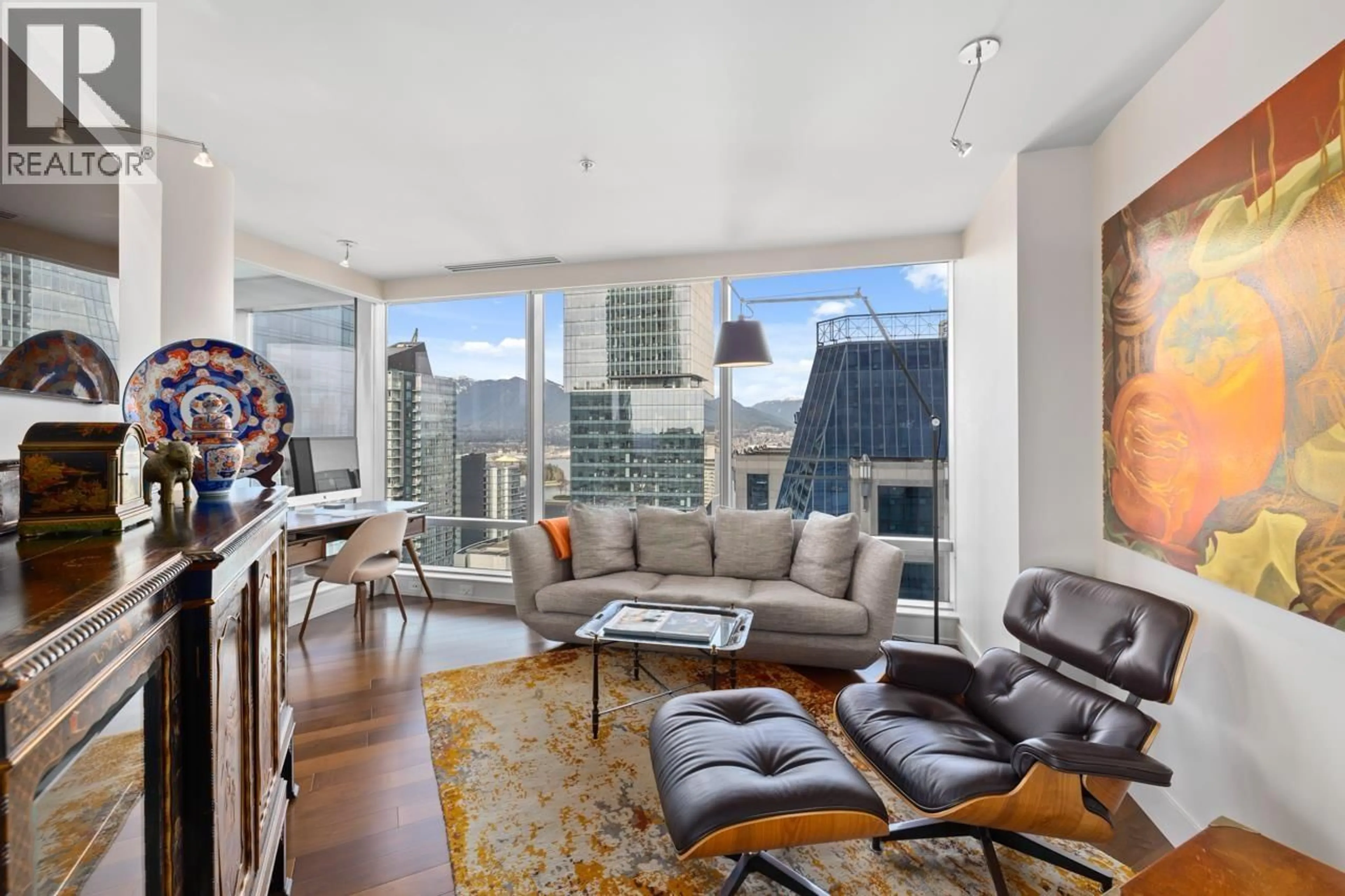Living room with furniture, unknown for 3302 - 1111 ALBERNI STREET, Vancouver British Columbia V6E4V2
