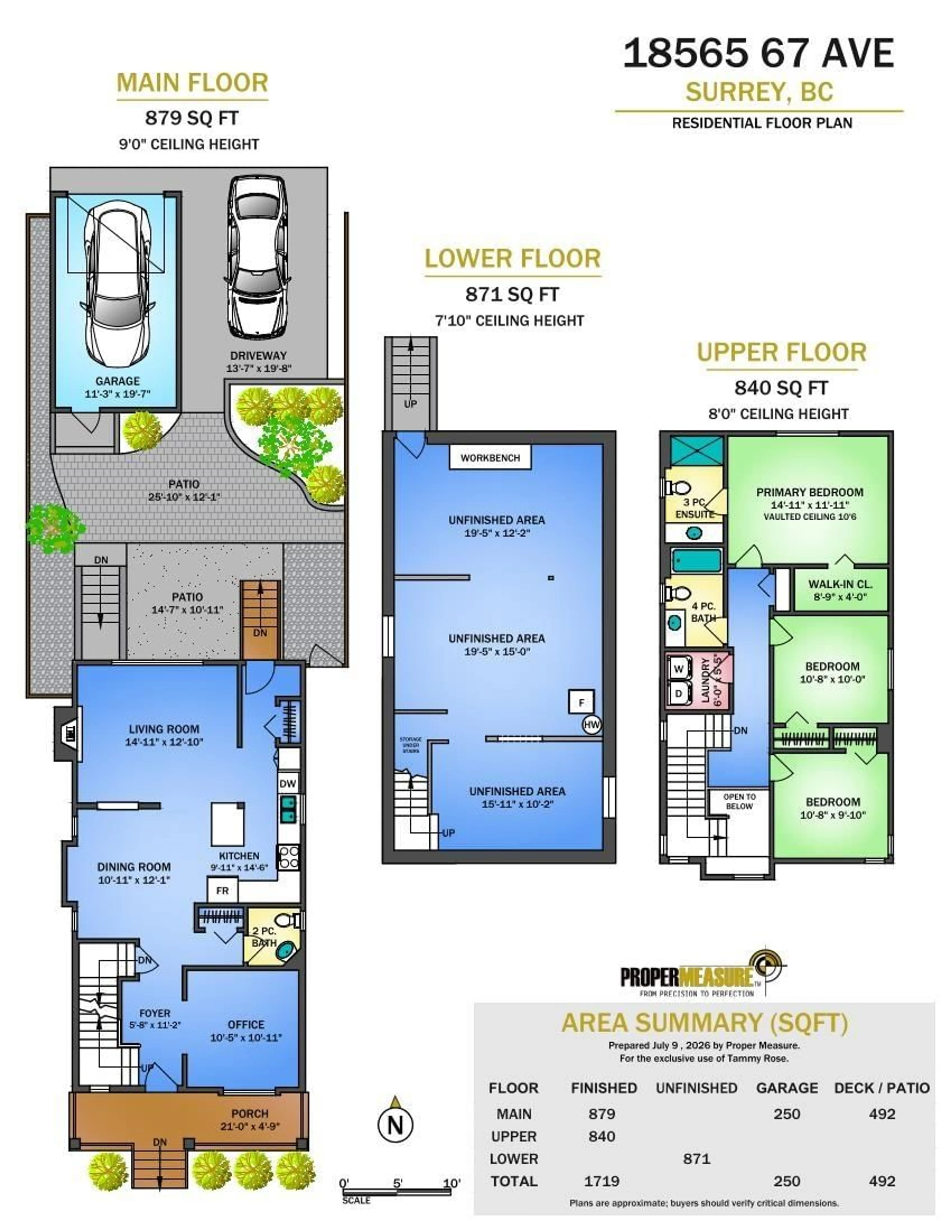 Floor plan for 18565 67 AVENUE, Surrey British Columbia V3S1Z1