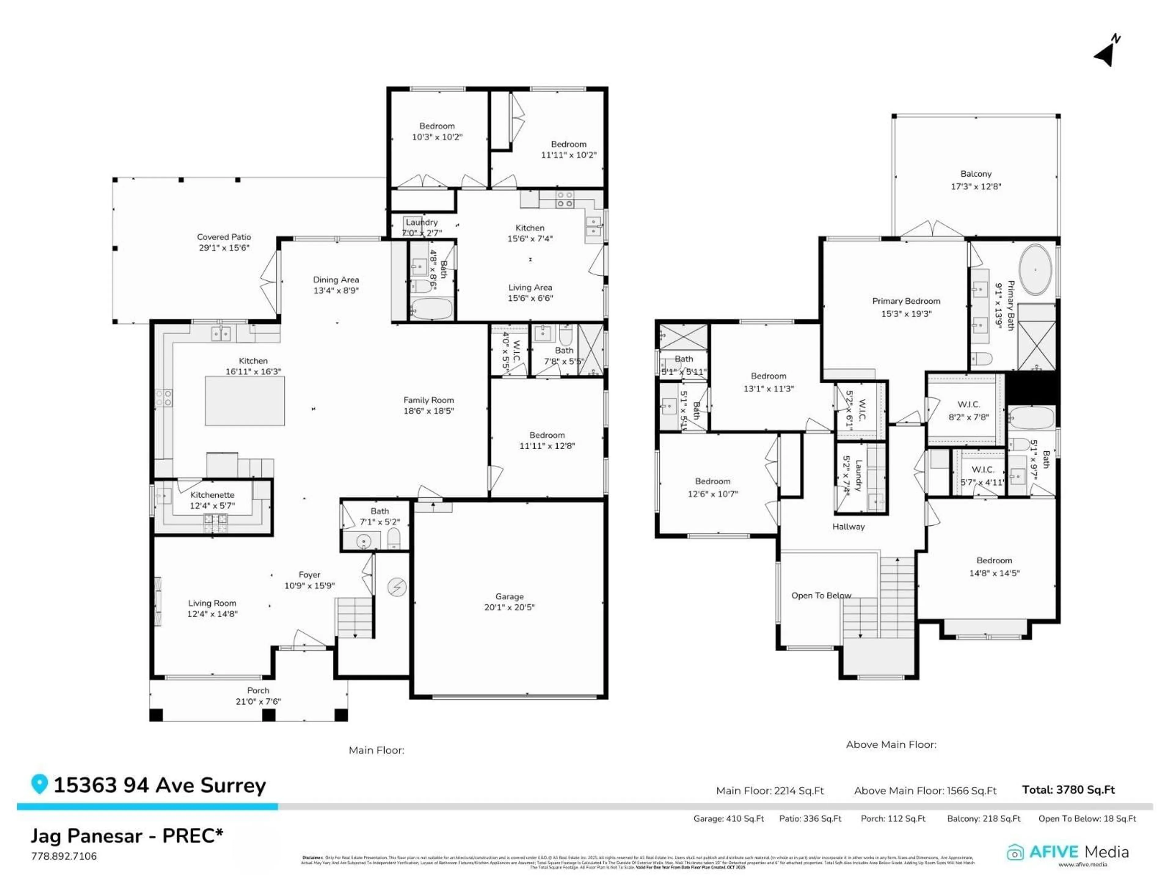 Floor plan for 15363 94 AVENUE, Surrey British Columbia V3R1E2