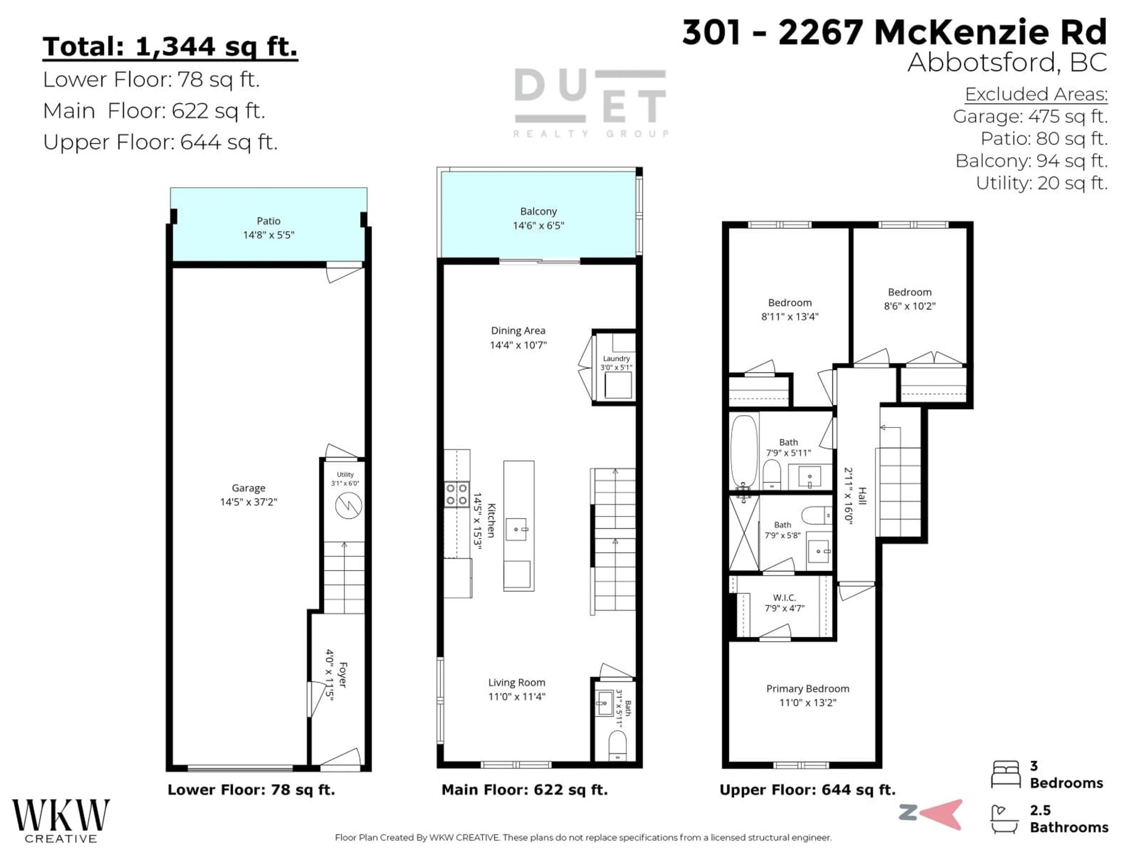 Floor plan for 301 - 2267 MCKENZIE ROAD, Abbotsford British Columbia V2S0M9