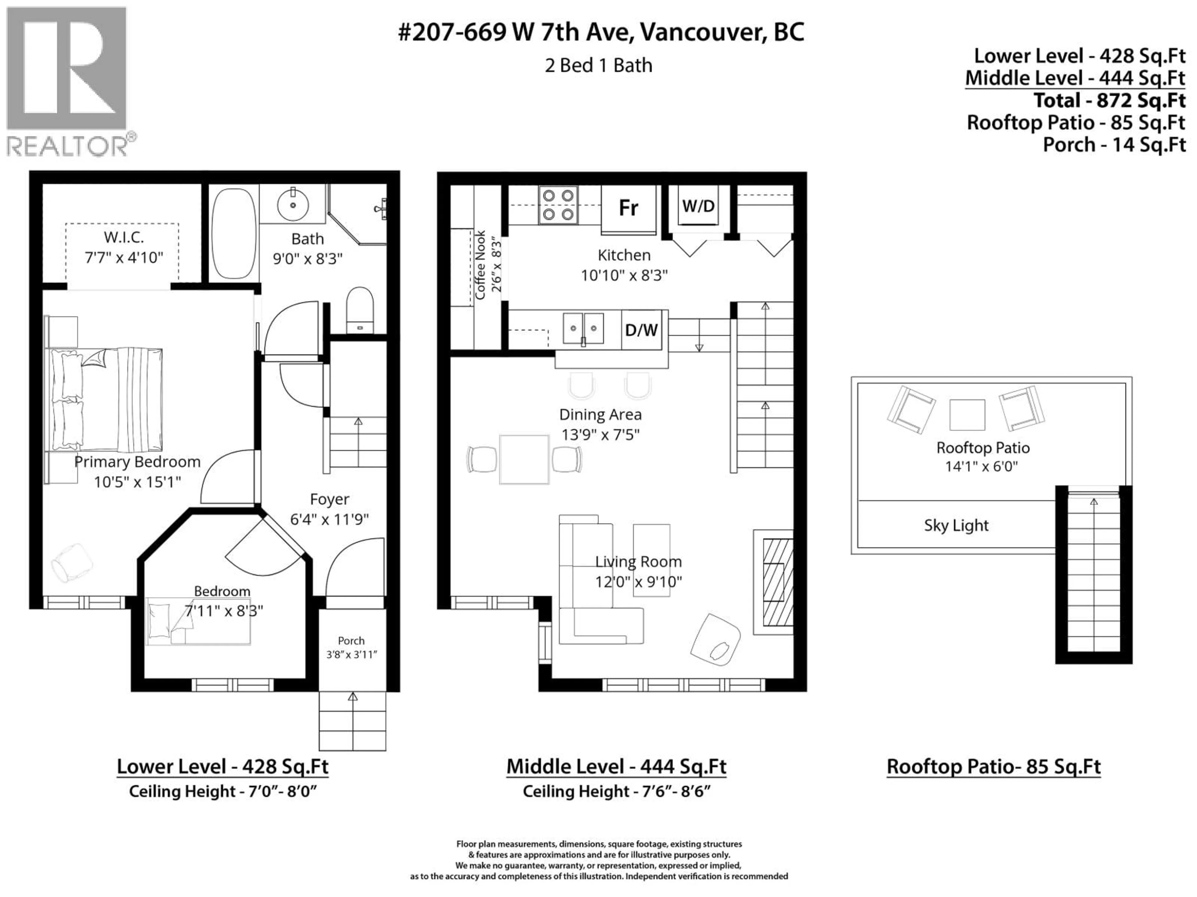 Floor plan for 207 - 669 7TH AVENUE, Vancouver British Columbia V5Z1B6