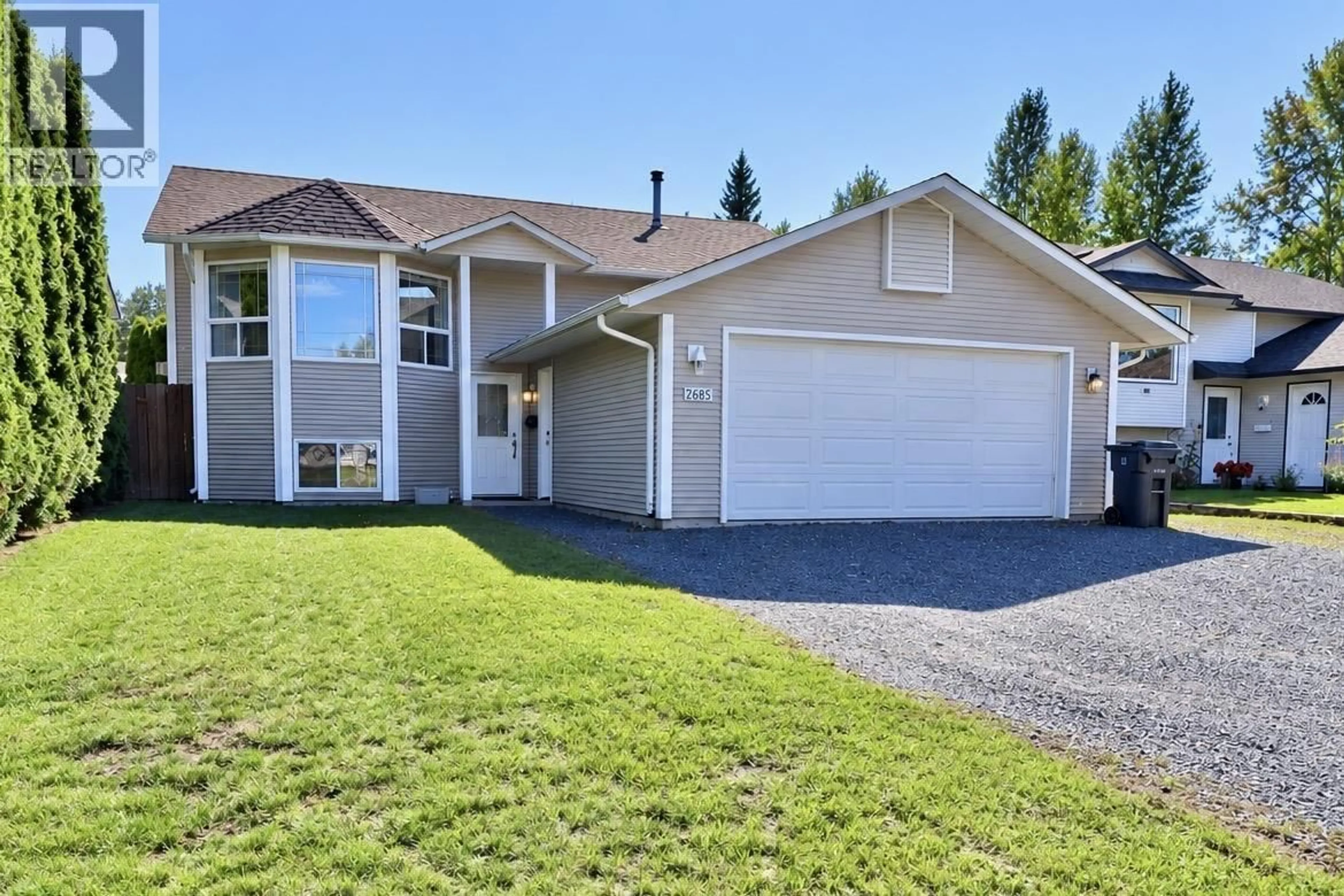 Home with vinyl exterior material, street for 2685 SANDERSON ROAD, Prince George British Columbia V2N1M6