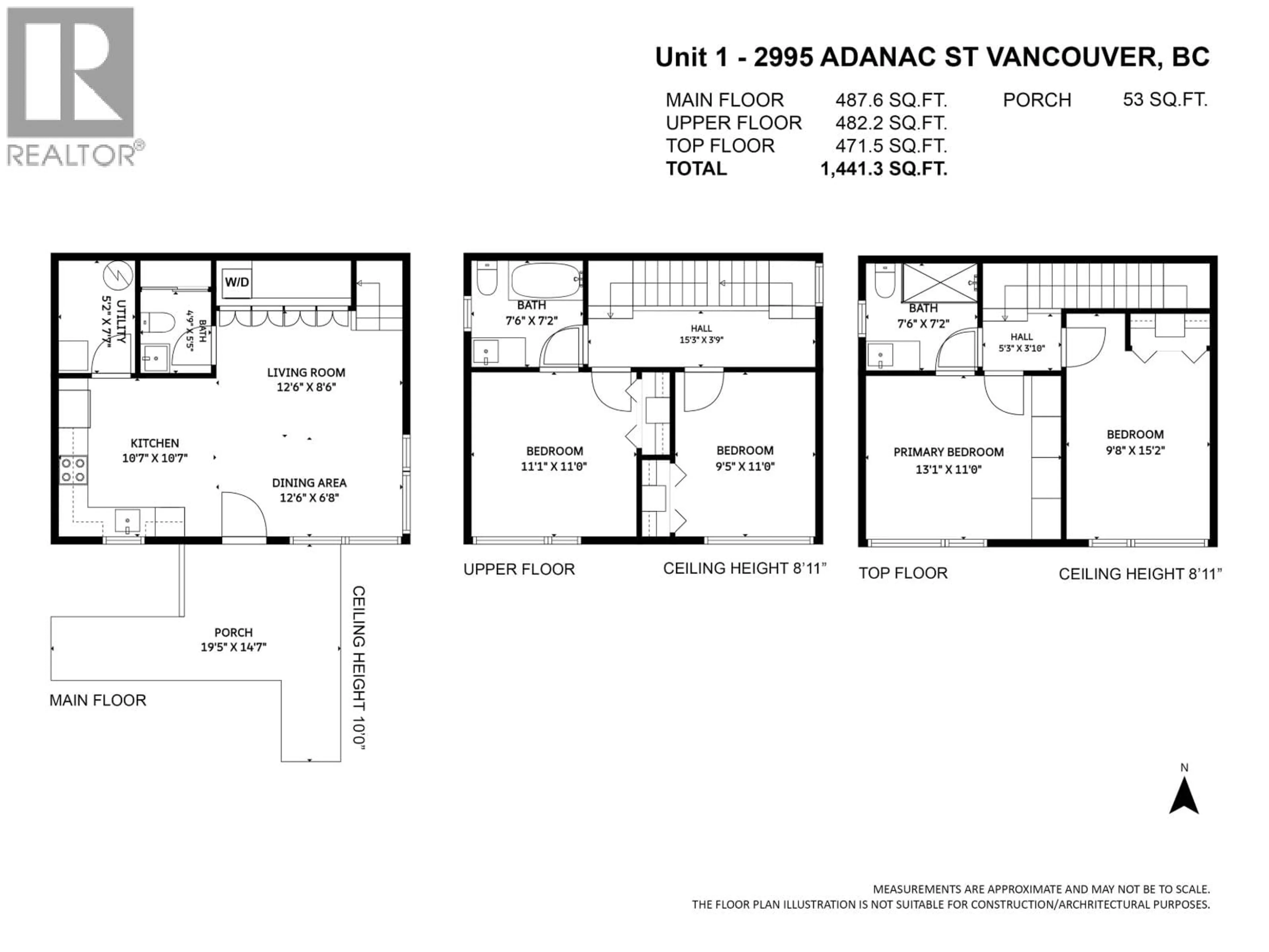 Floor plan for 1 - 2995 ADANAC STREET, Vancouver British Columbia V5K2N4