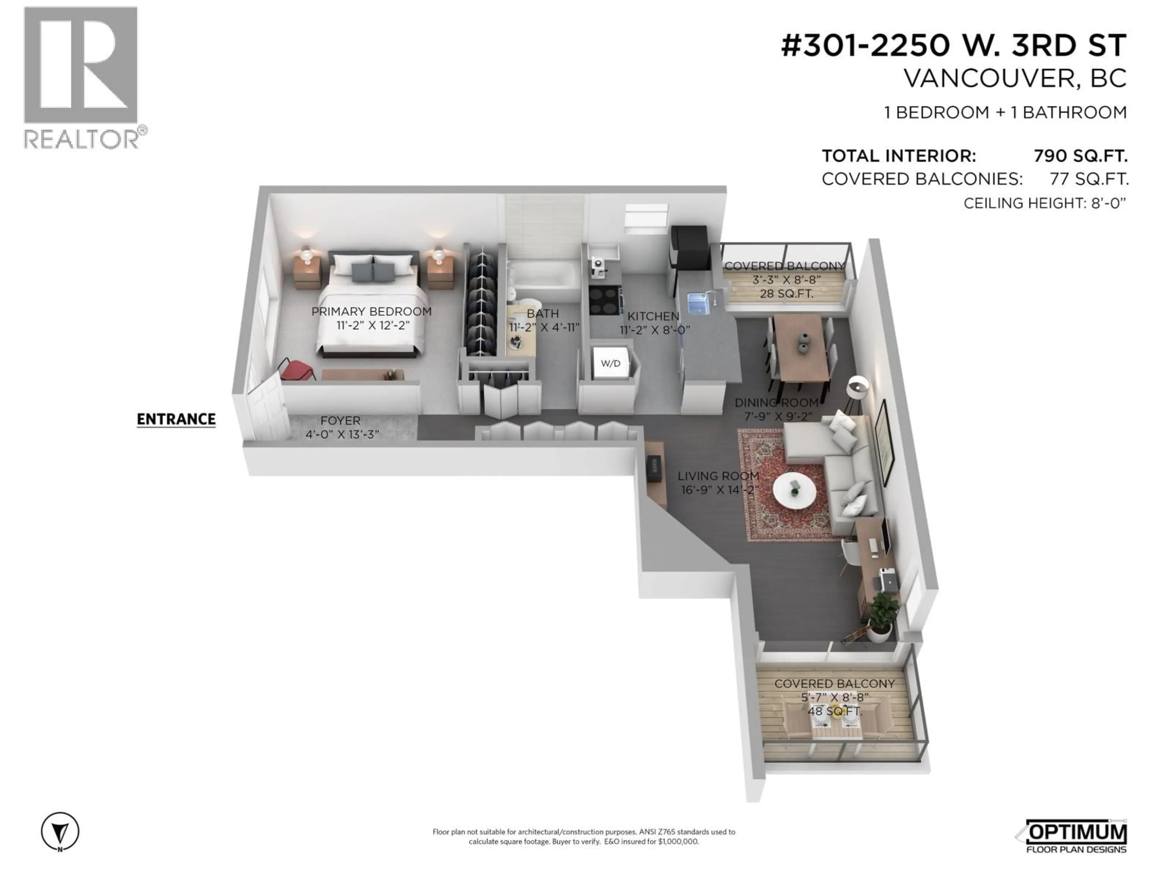 Floor plan for 301 - 2250 3RD AVENUE, Vancouver British Columbia V6K1L4