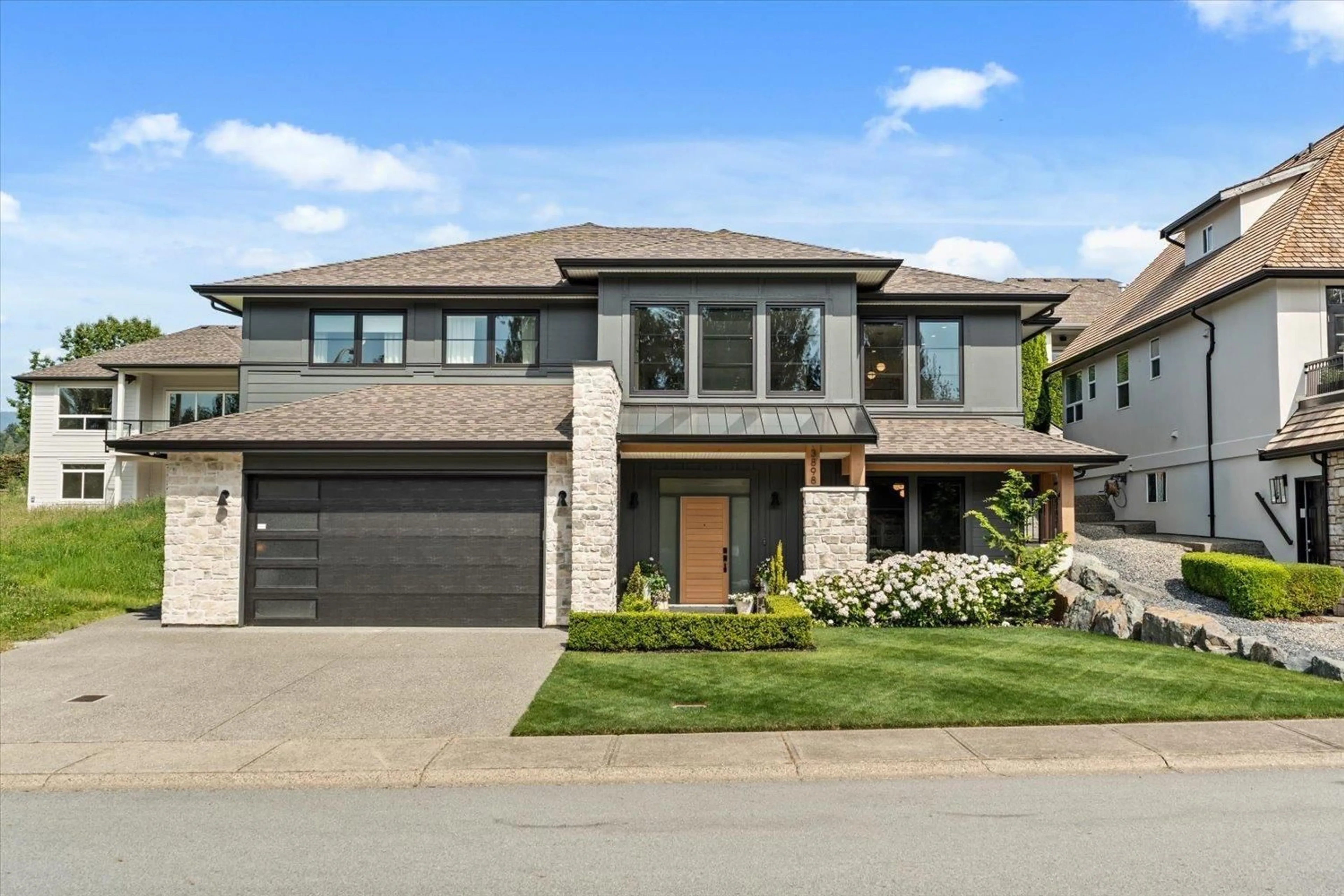 Home with brick exterior material, street for 3898 COACHSTONE WAY, Abbotsford British Columbia V2S8G7
