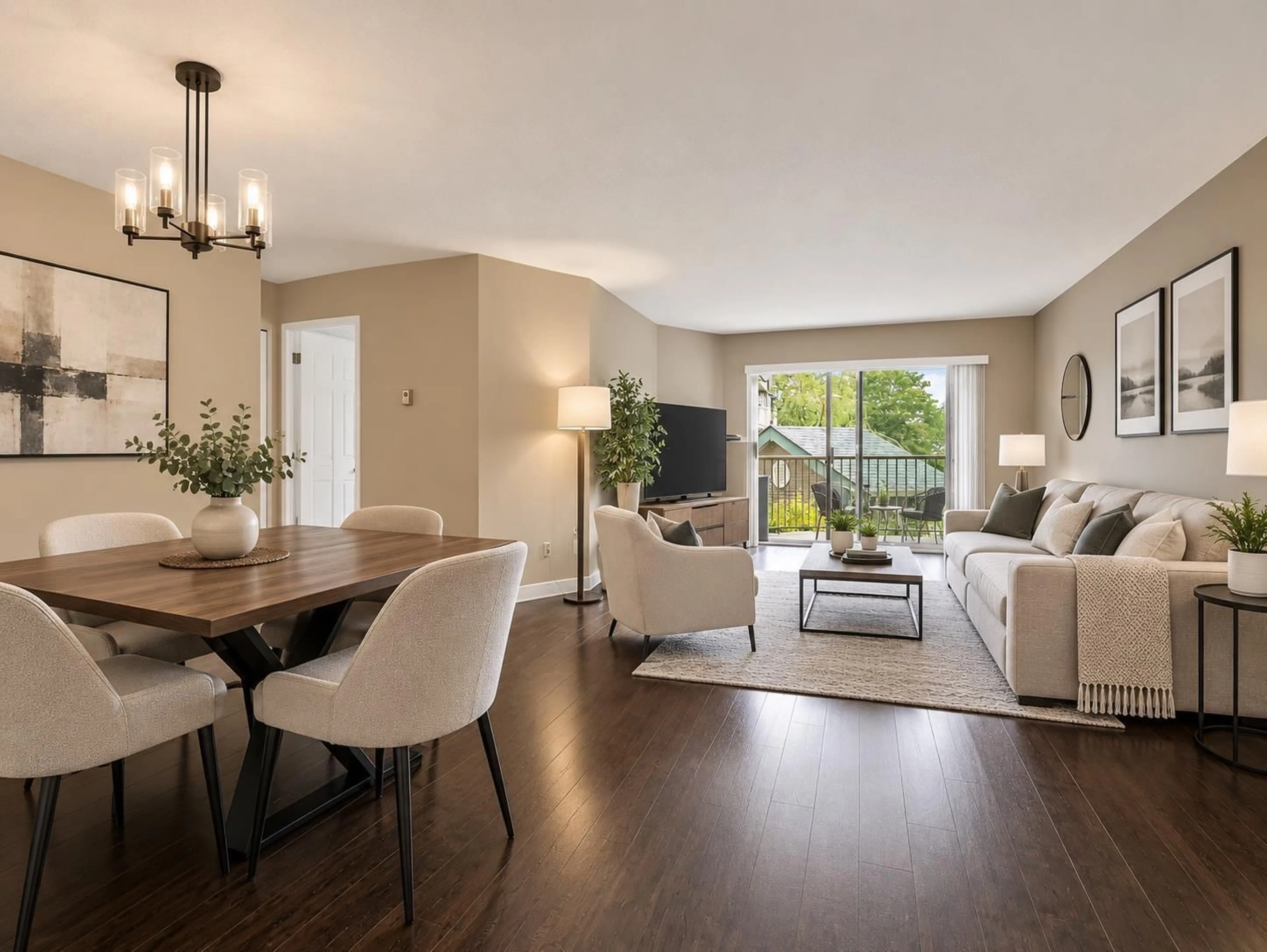 Living room with furniture, wood/laminate floor for 201 - 10743 139TH STREET, Surrey British Columbia V3T4L8