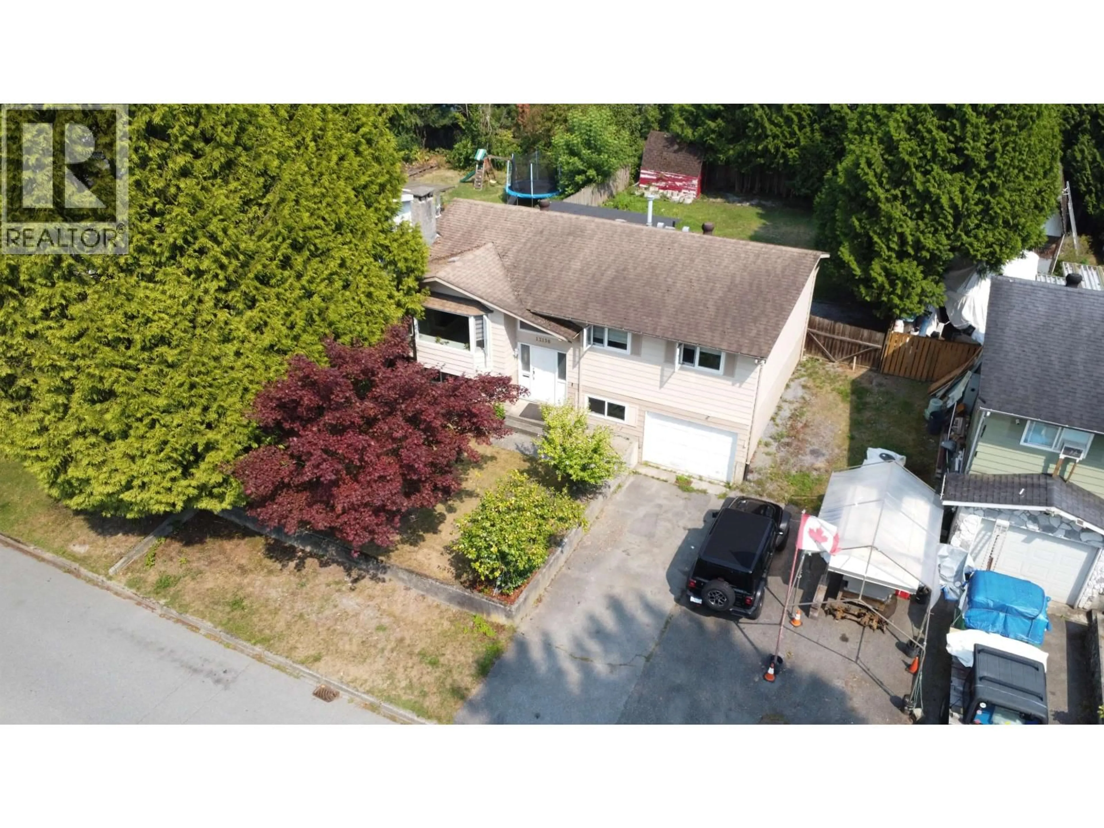 A pic from outside/outdoor area/front of a property/back of a property/a pic from drone, street for 12130 GREENWELL STREET STREET, Maple Ridge British Columbia V2X7N1