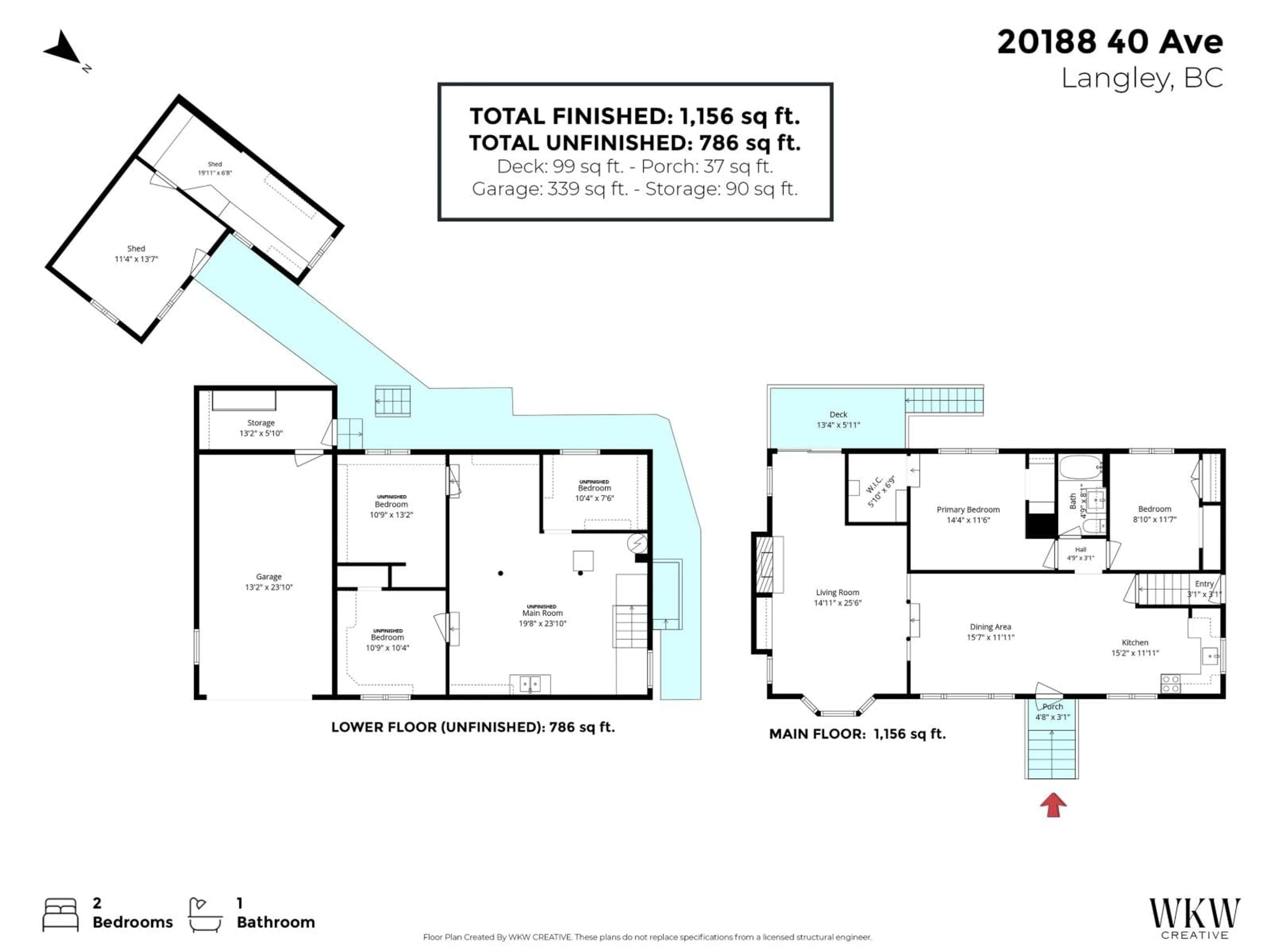 Floor plan for 20188 40 AVENUE, Langley British Columbia V3A2W5