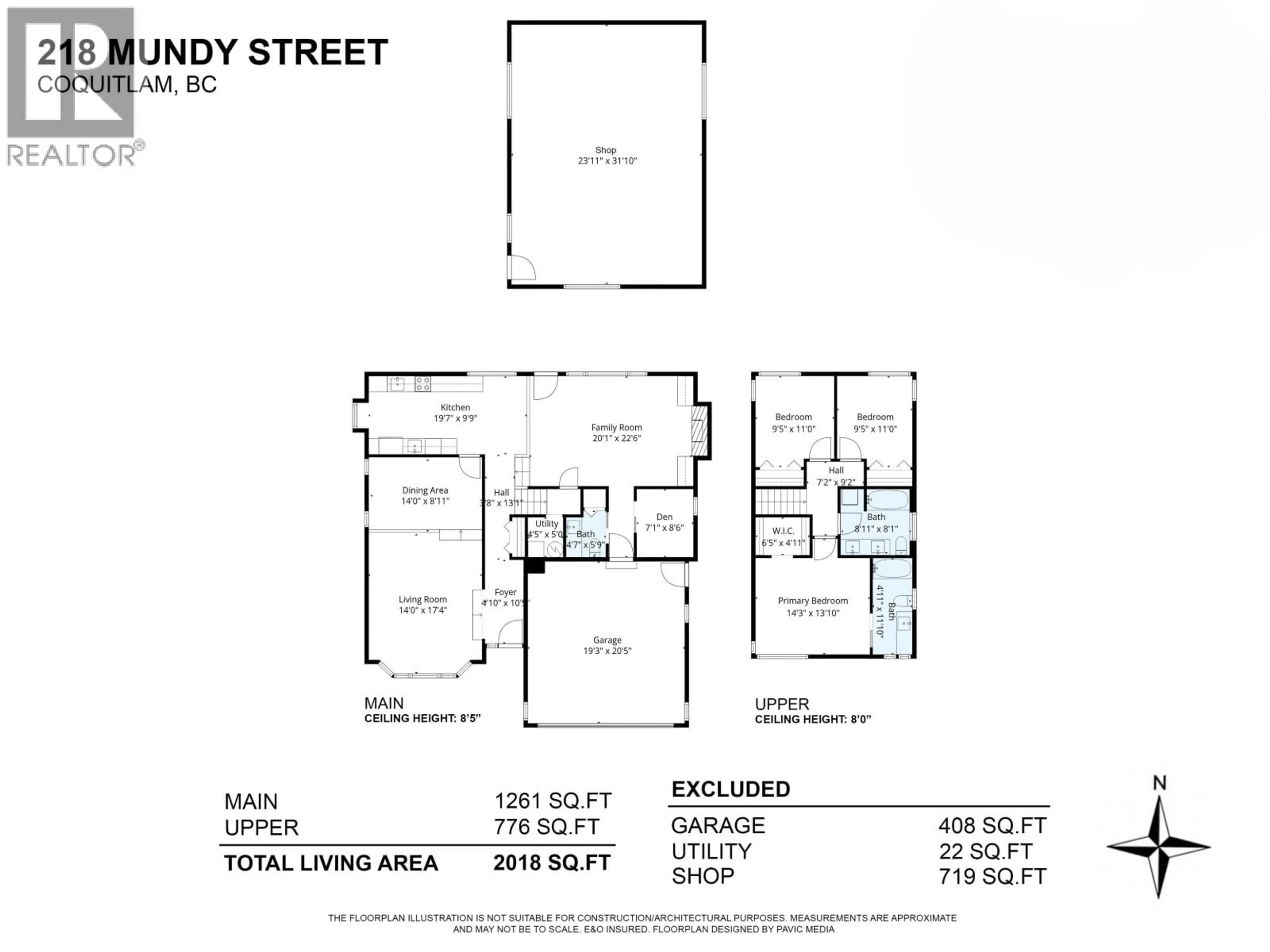 Floor plan for 218 MUNDY STREET, Coquitlam British Columbia V3K5M3