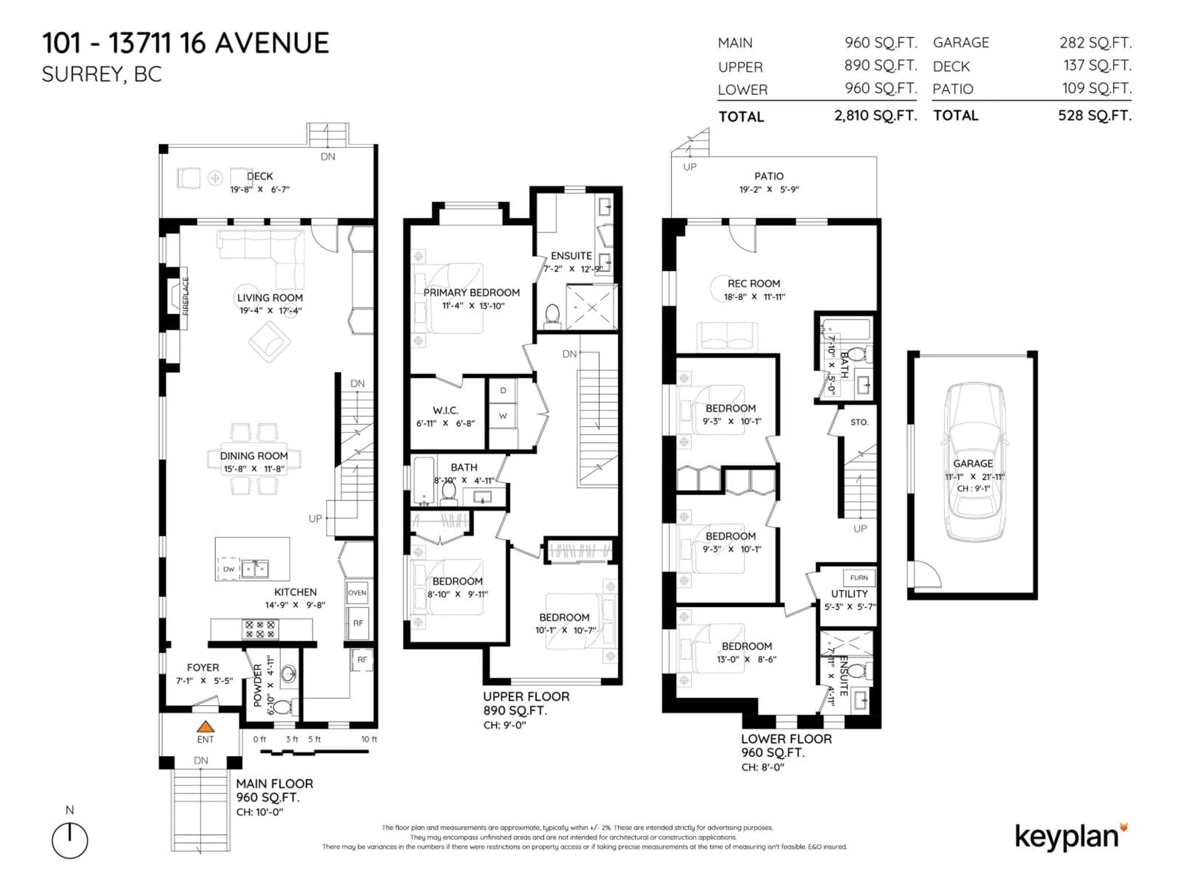 Floor plan for 101 - 13711 16 AVENUE, Surrey British Columbia V4A1P7