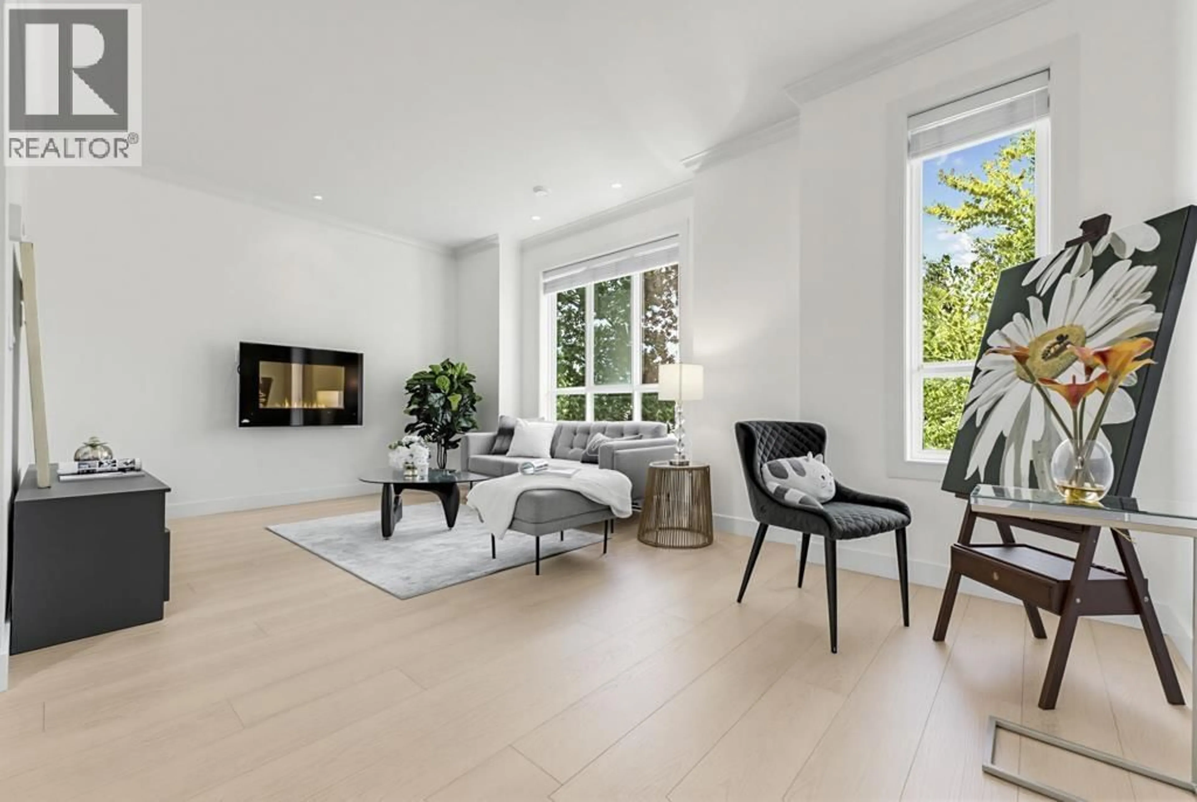 Living room with furniture, unknown for 4 - 7140 RAILWAY AVENUE, Richmond British Columbia V7C3J8