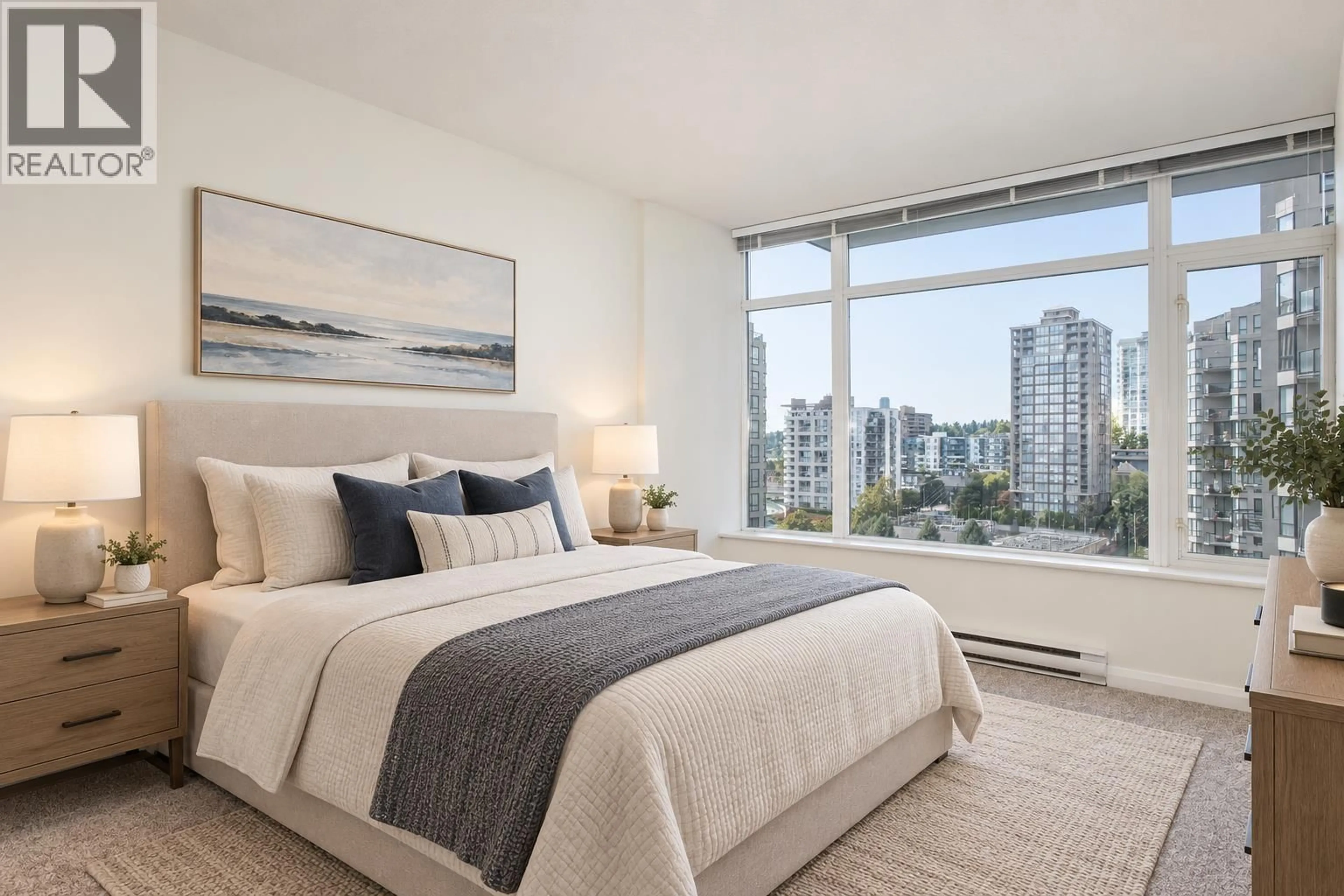 Bedroom with bed, unknown for 1206 - 898 CARNARVON STREET, New Westminster British Columbia V3M0C3