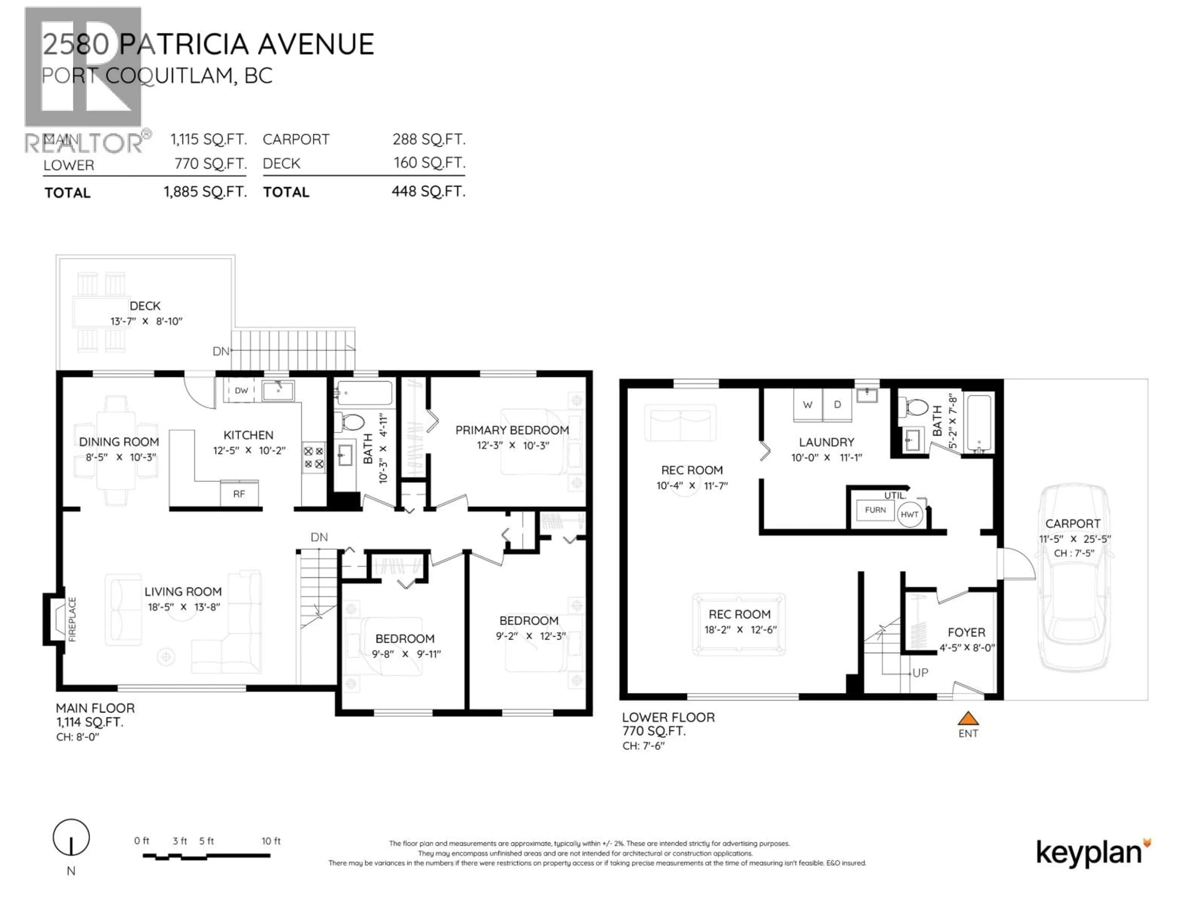 Floor plan for 2580 PATRICIA AVENUE, Port Coquitlam British Columbia V3B2H4