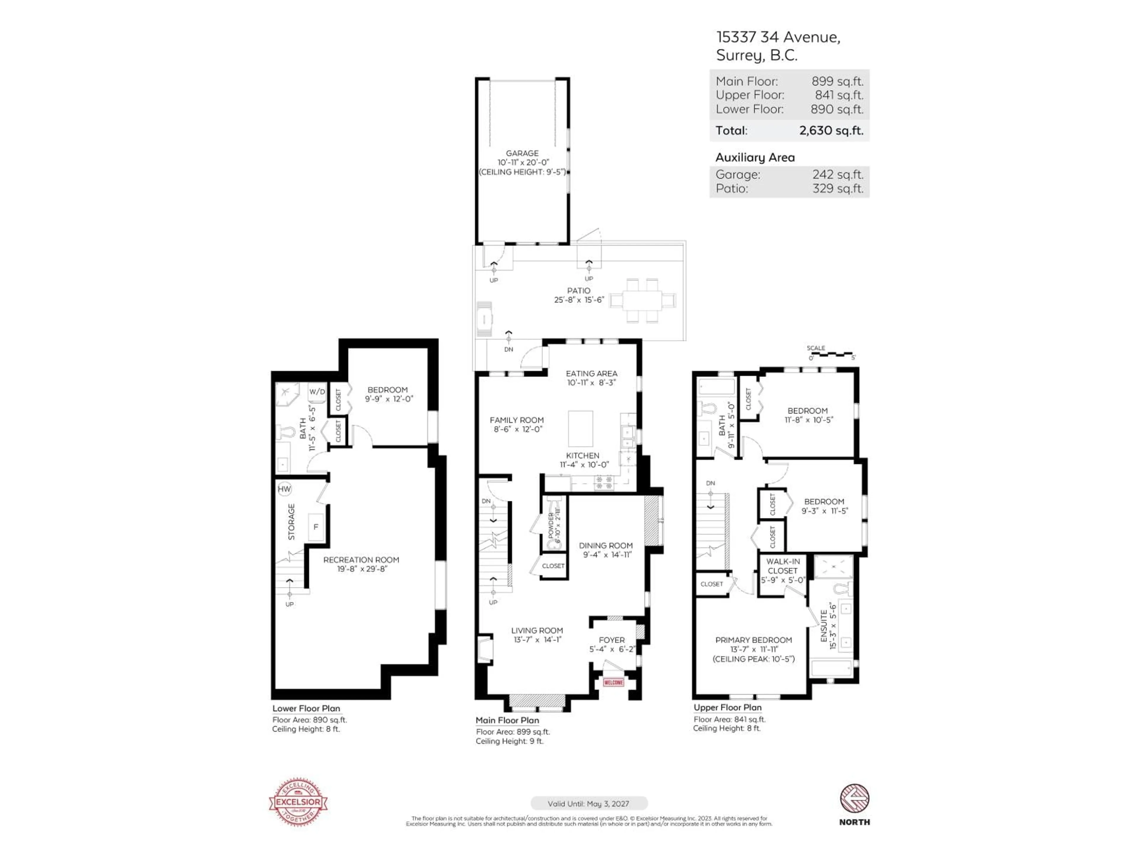 Floor plan for 15337 34 AVENUE, Surrey British Columbia V3Z2X2