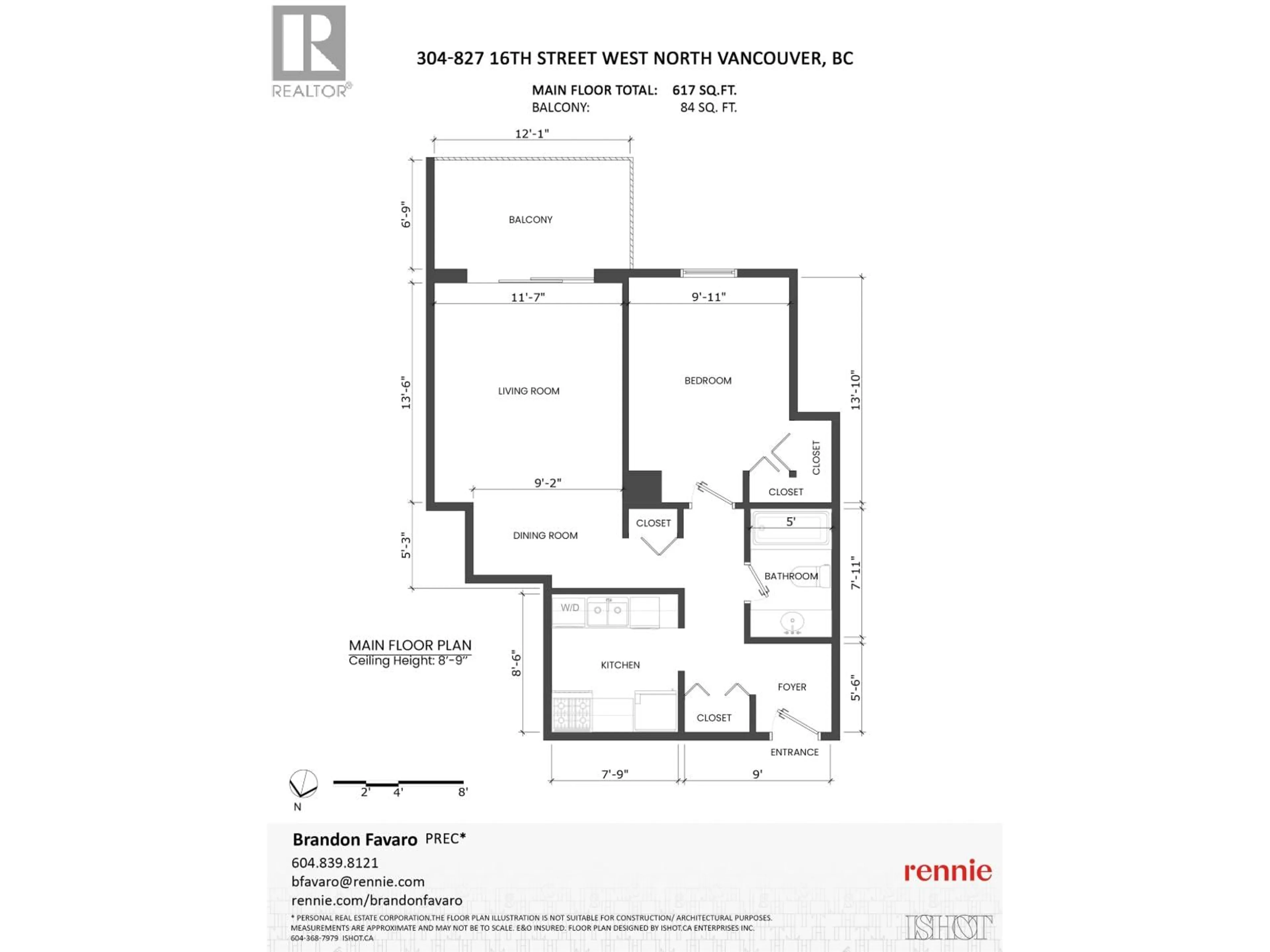 Floor plan for 304 - 827 16TH STREET, North Vancouver British Columbia V7P1R2
