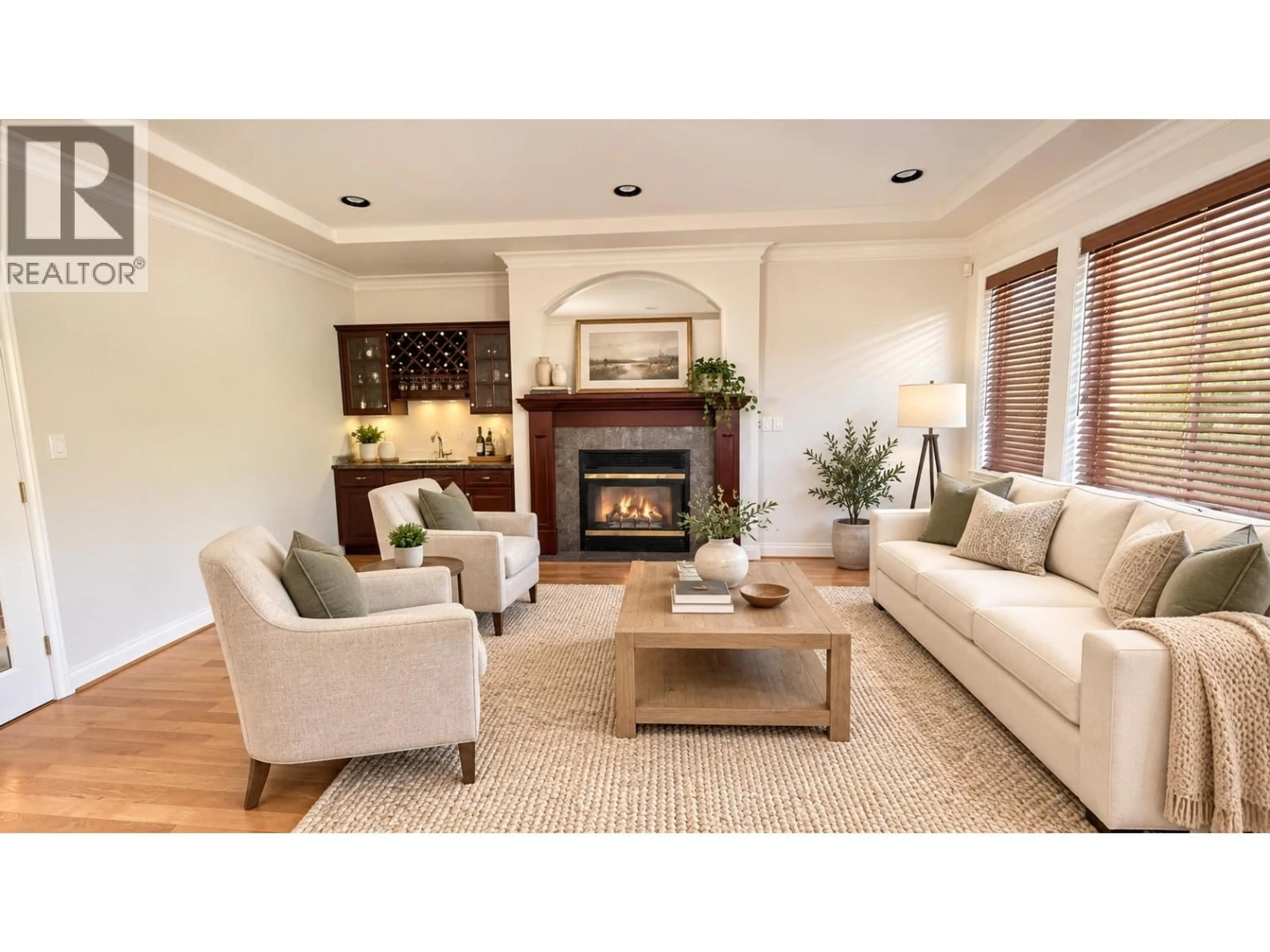 Living room with furniture, wood/laminate floor for 8631 PIGOTT ROAD, Richmond British Columbia V7A2C3