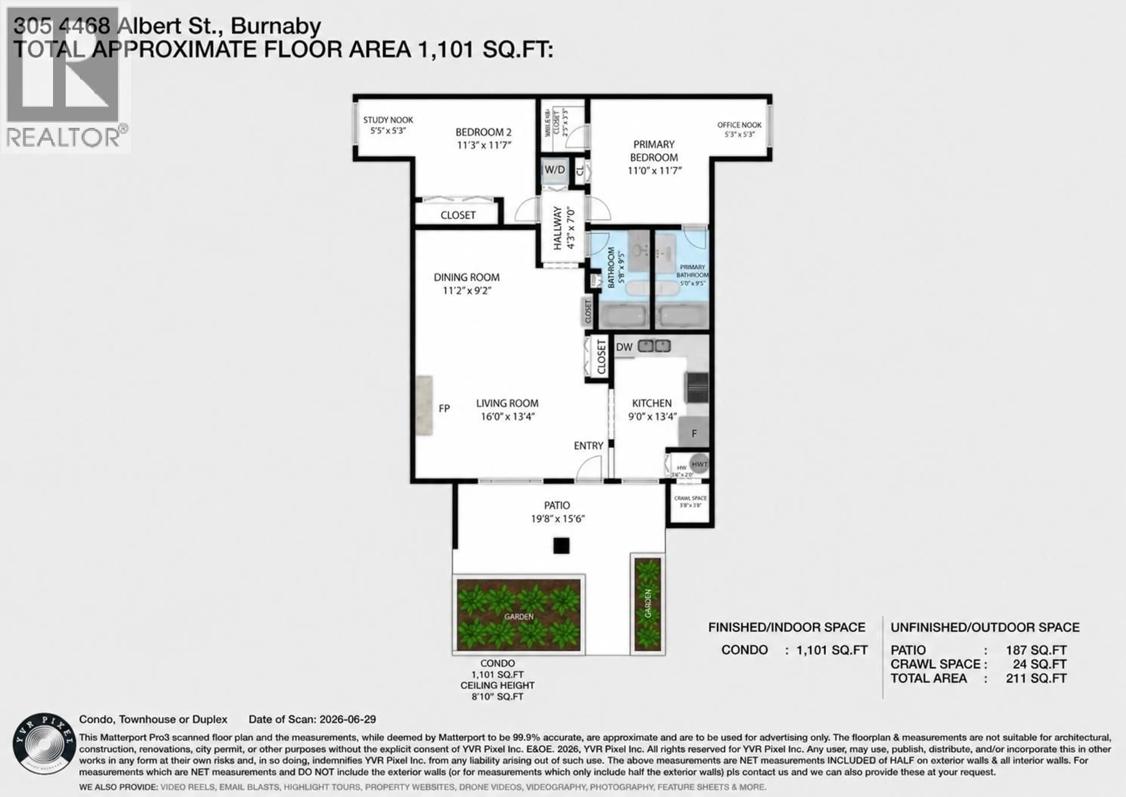 Floor plan for 305 - 4468 ALBERT STREET, Burnaby British Columbia V5C2G8